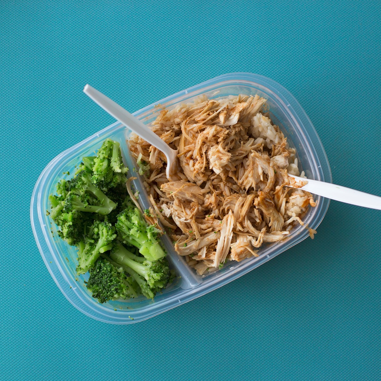 Shredded Chicken with Sauce and Broccoli