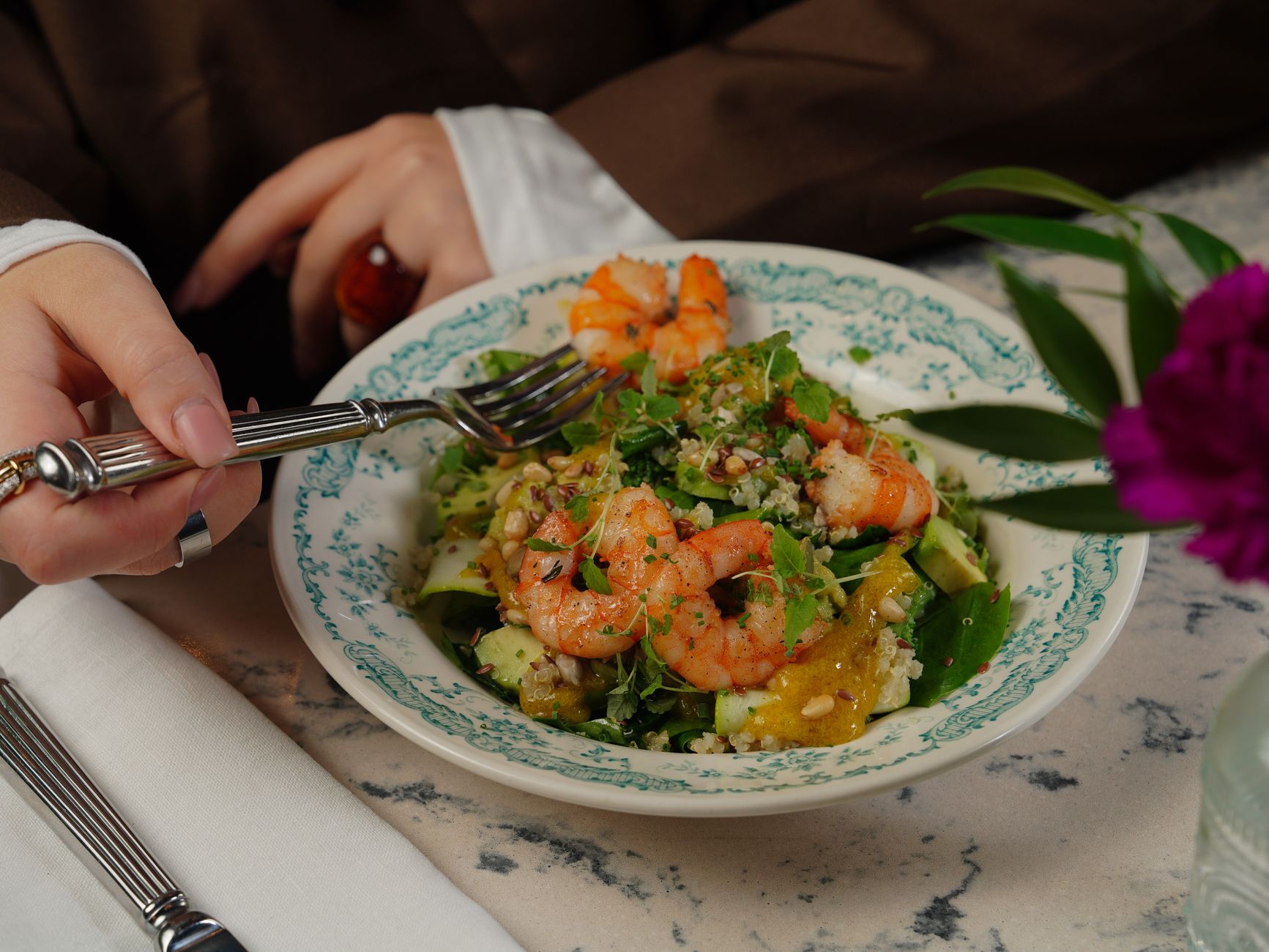 Shrimp Avocado Salad with Feta