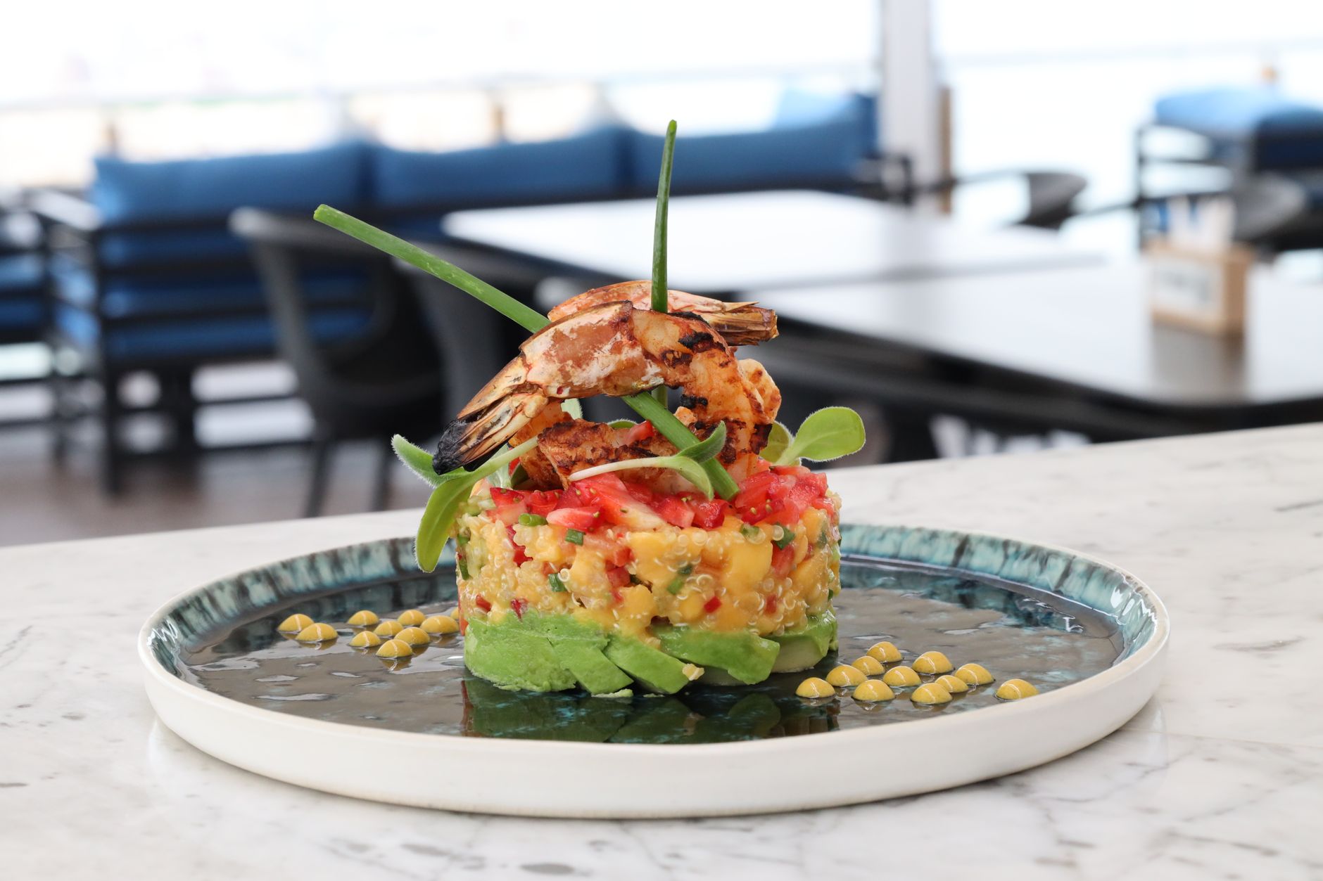 Shrimp Tartare with Avocado and Bell Pepper