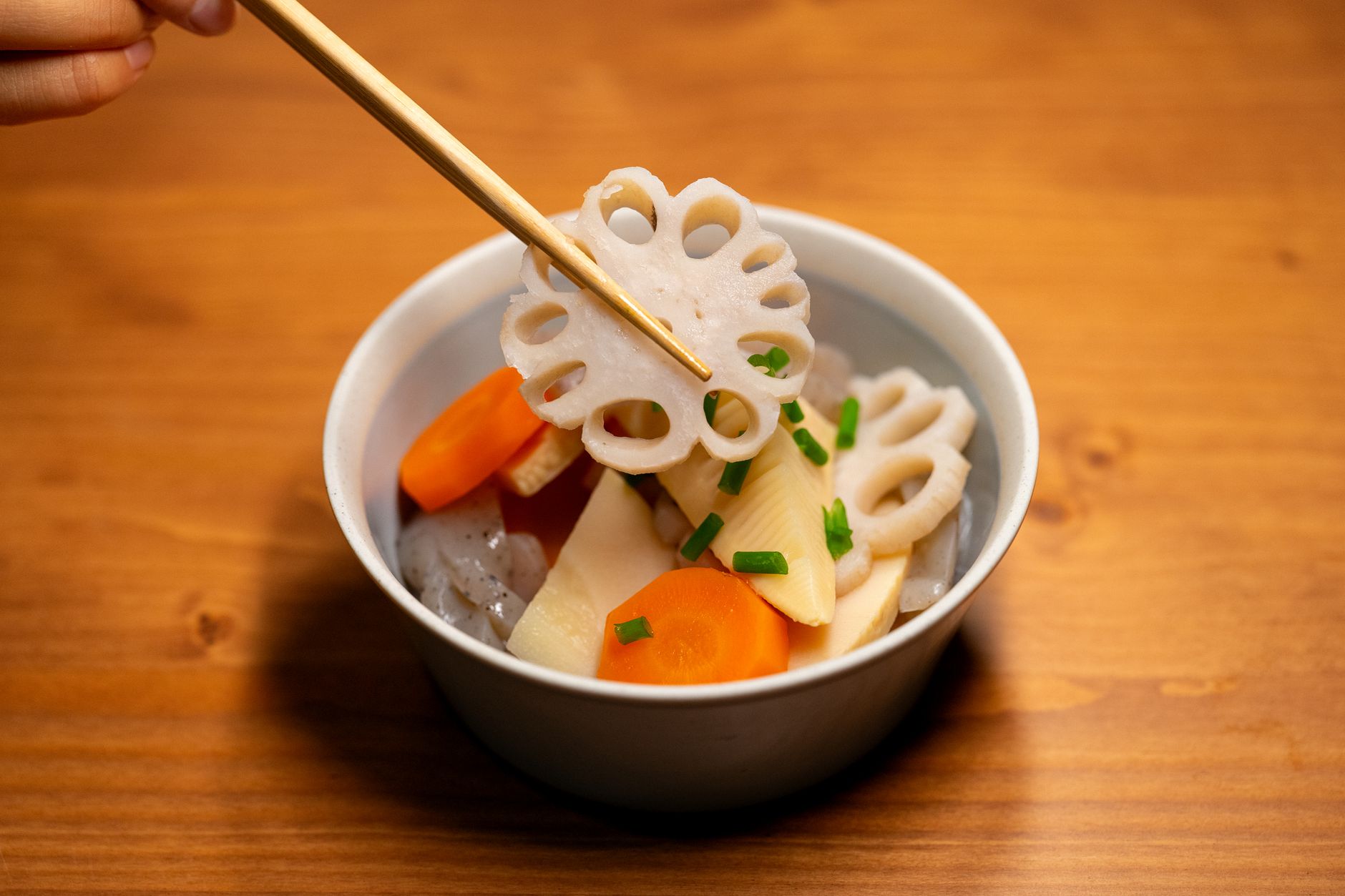 Simmered Lotus Root and Carrots