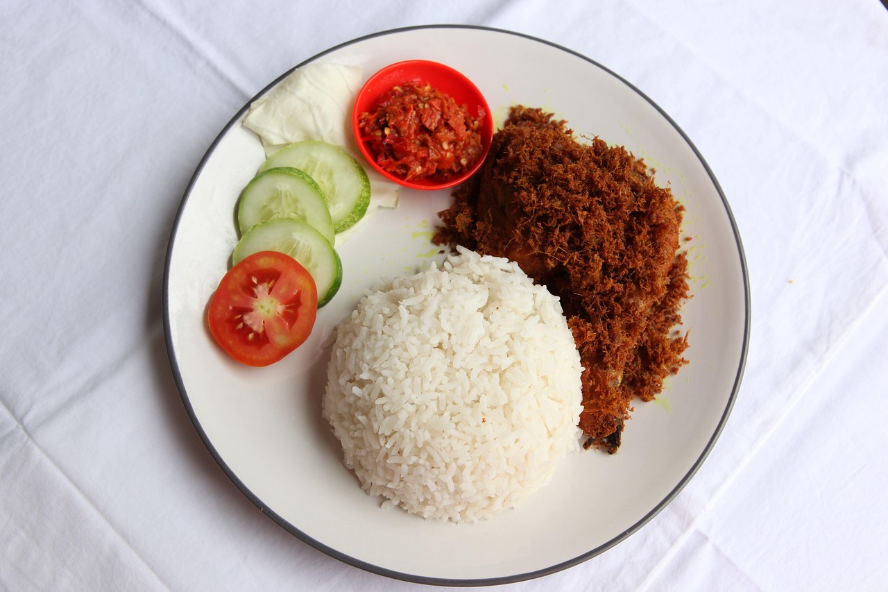 Smashed Chicken with Rice
