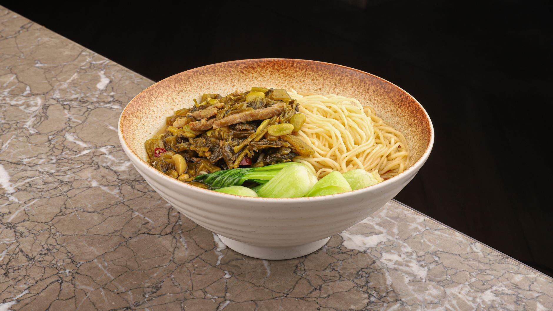 Snow Cabbage and Shredded Pork Noodles
