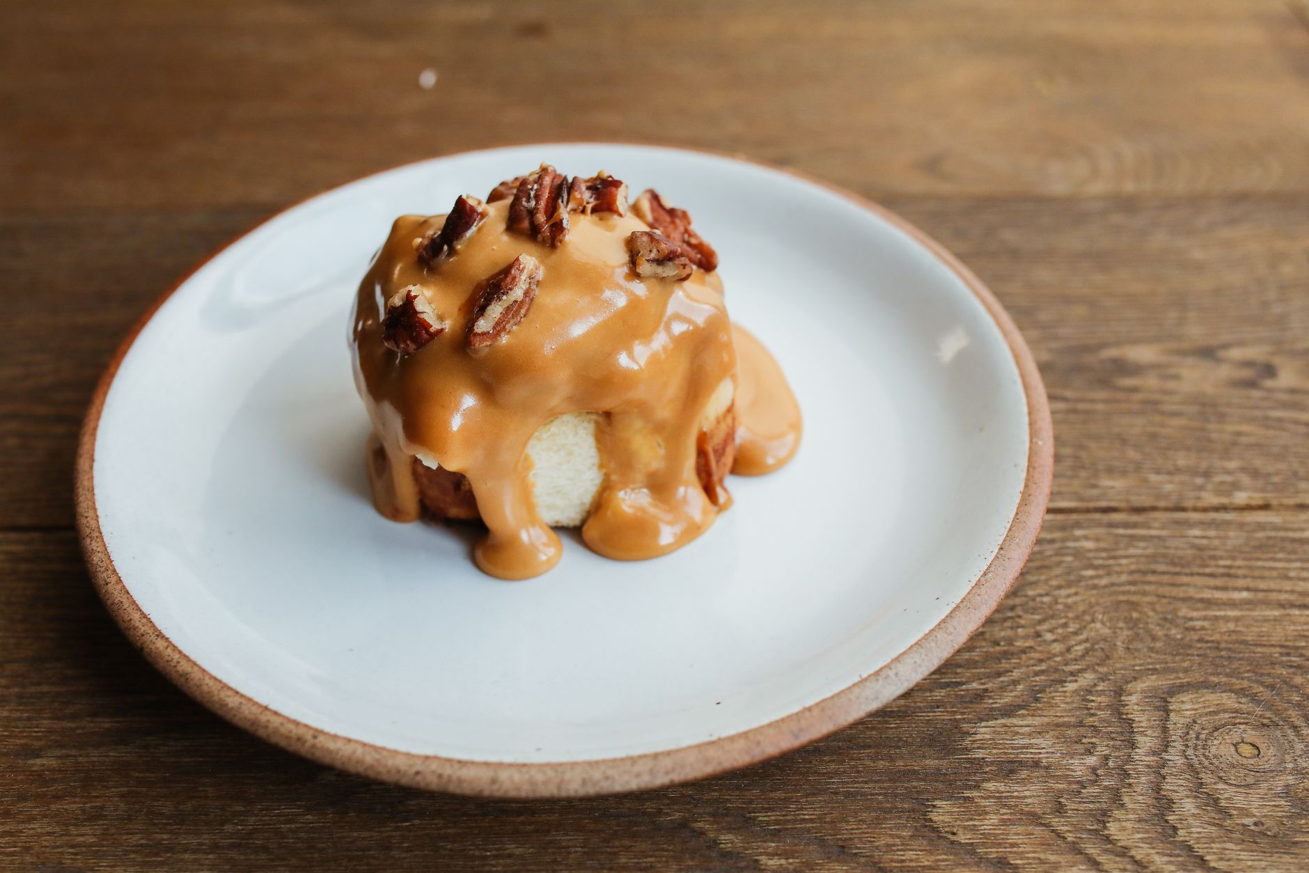 Sticky Toffee Pudding with Caramel Sauce and Pecans