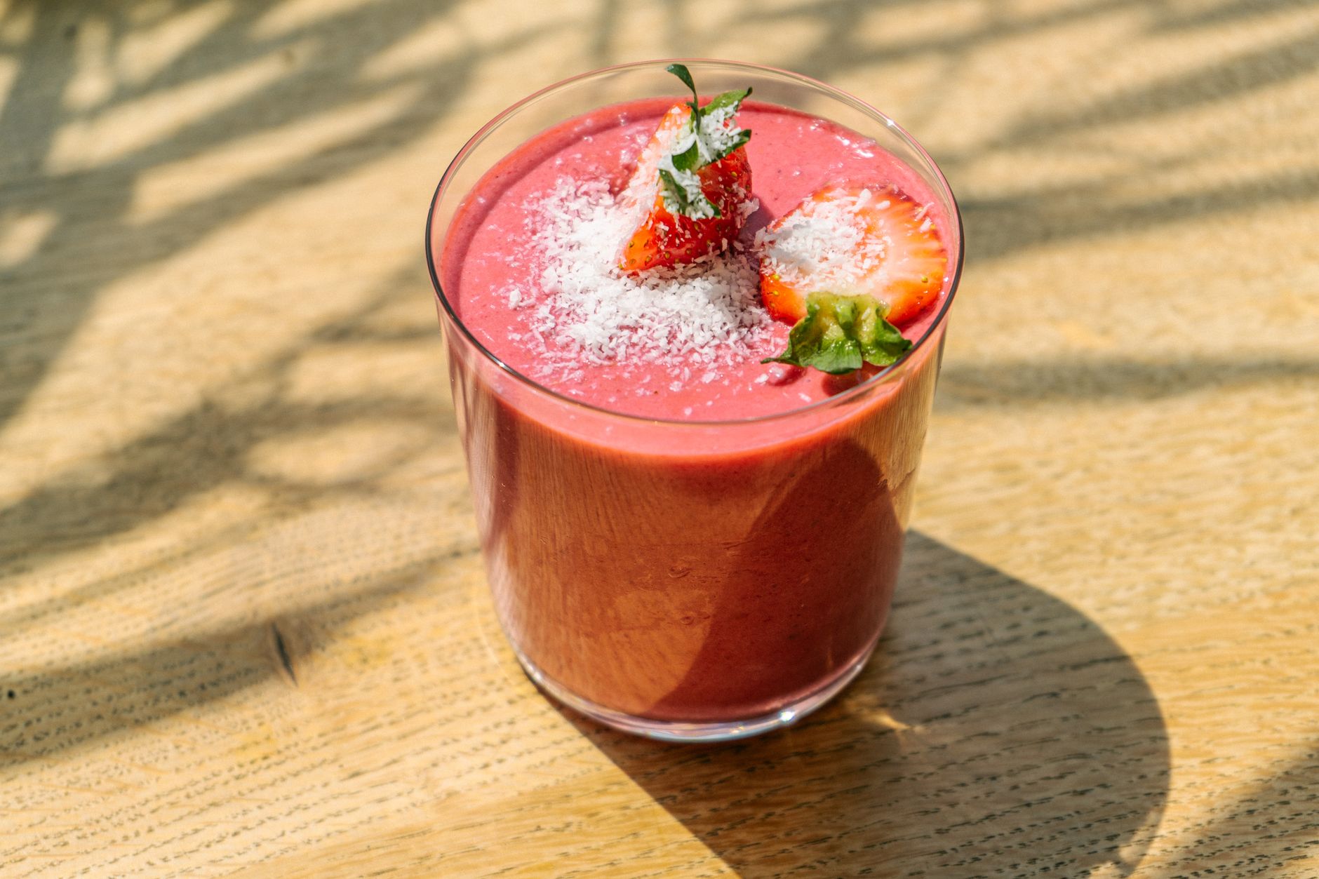 Strawberry Coconut Protein Smoothie