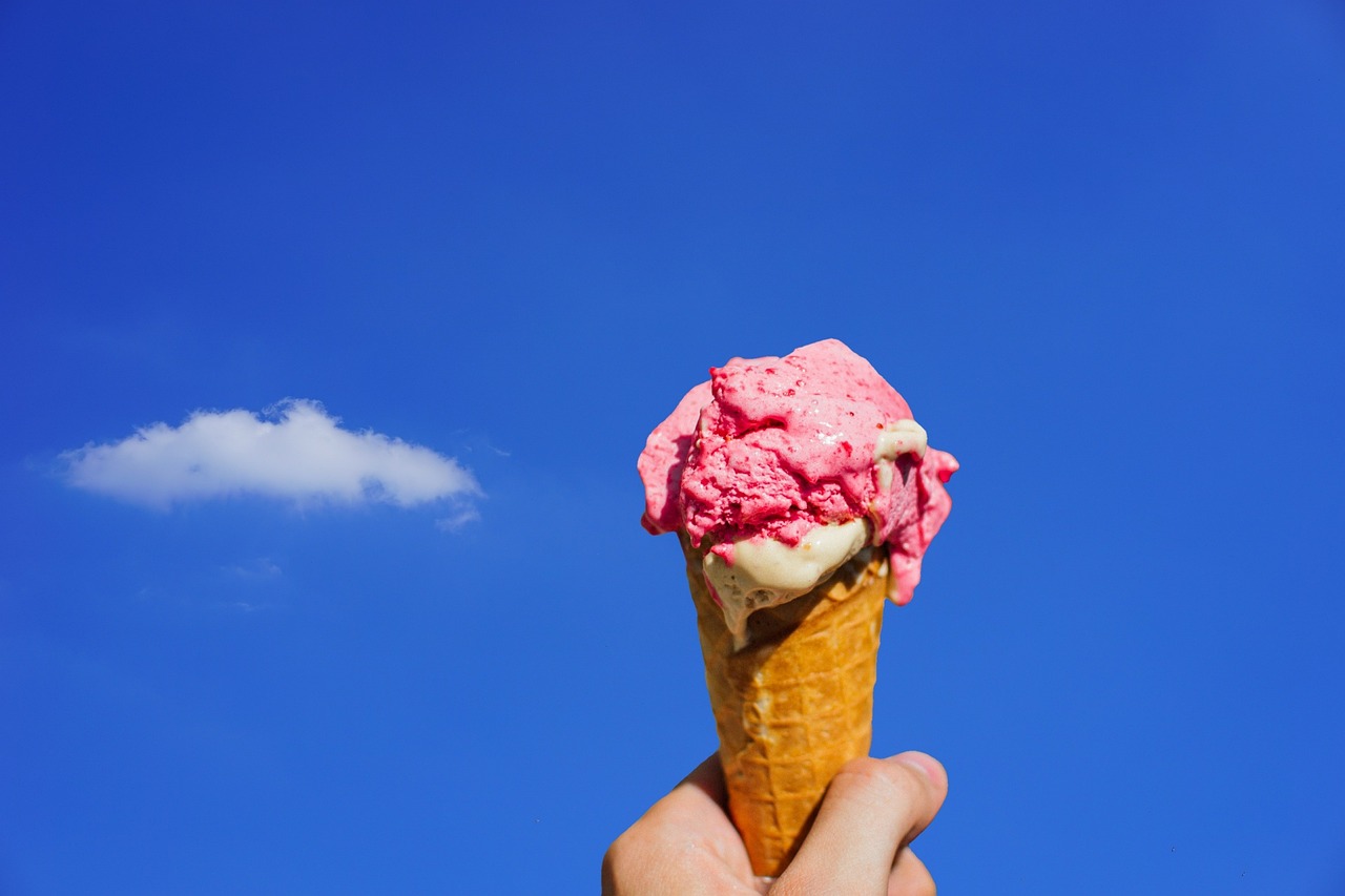 Strawberry Ice Cream Cone