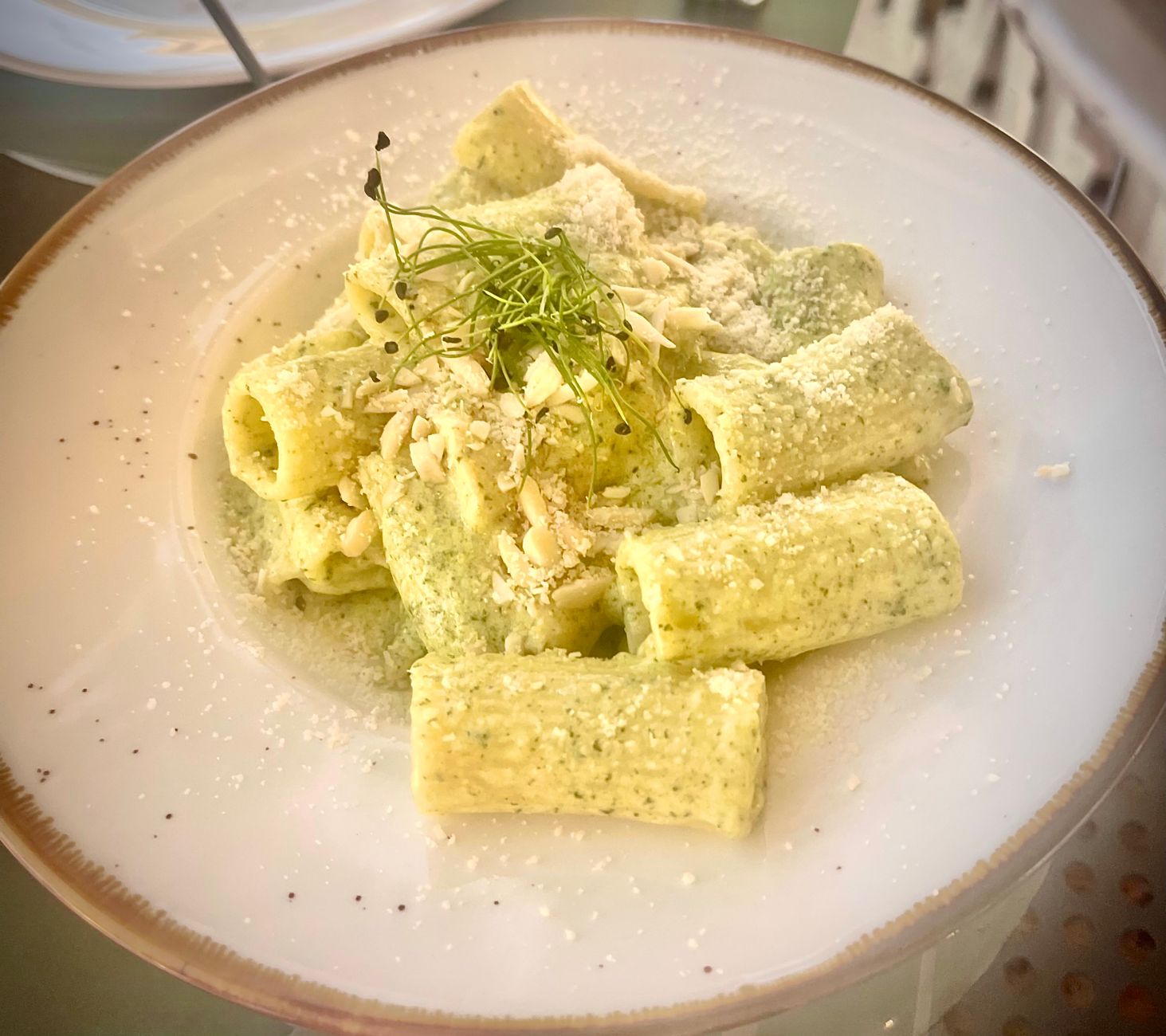 Strozzapreti with Pesto Trapanese