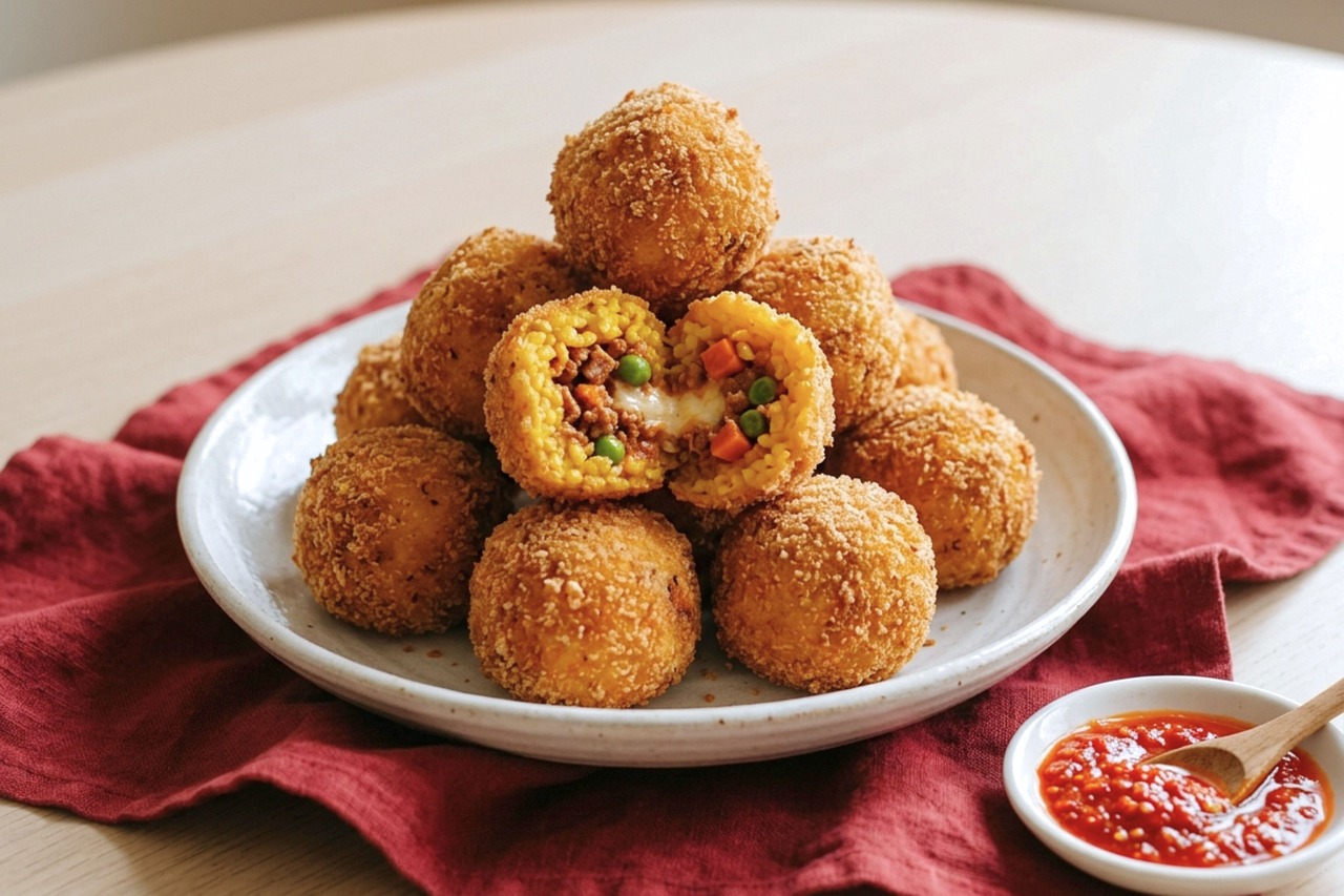 Stuffed Fried Rice Balls