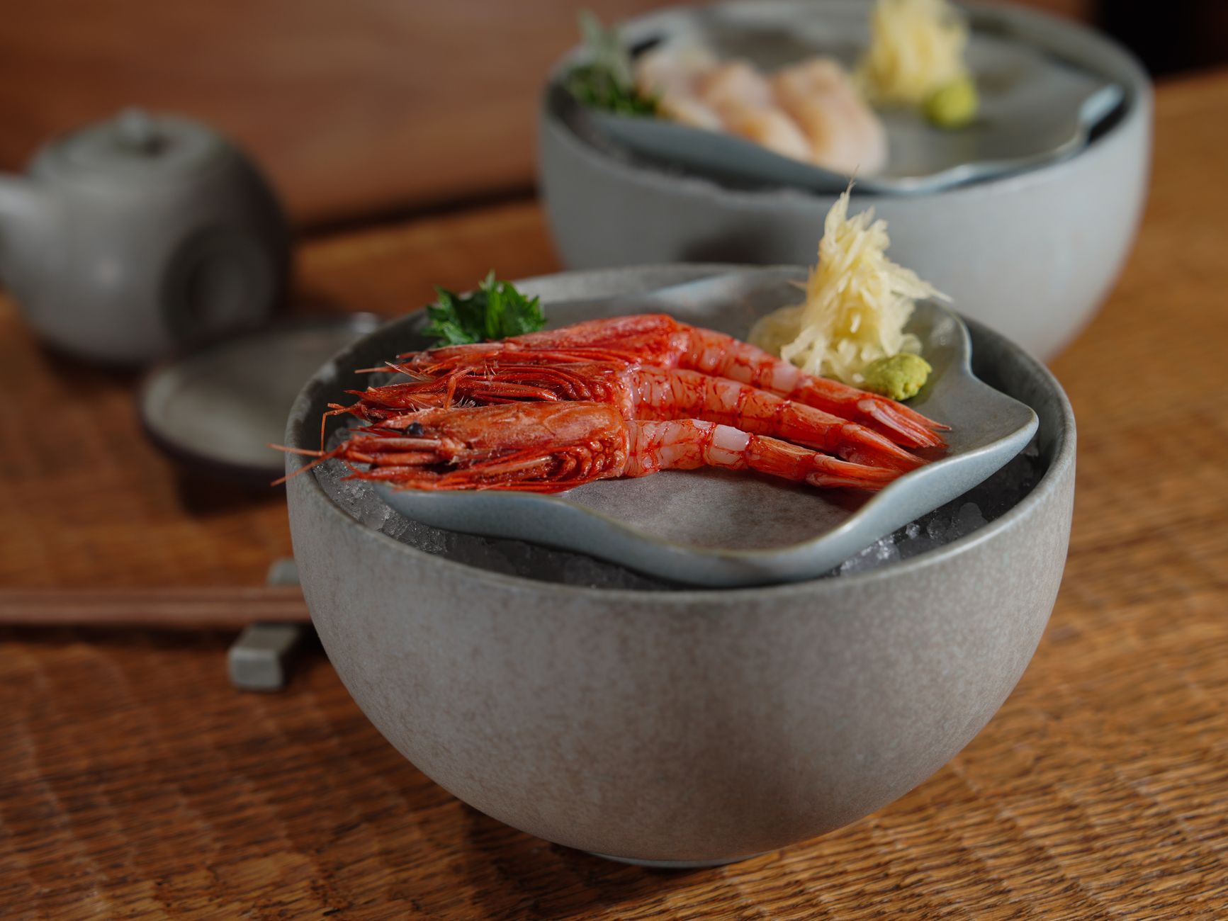 Sushi-grade Shrimp Sashimi