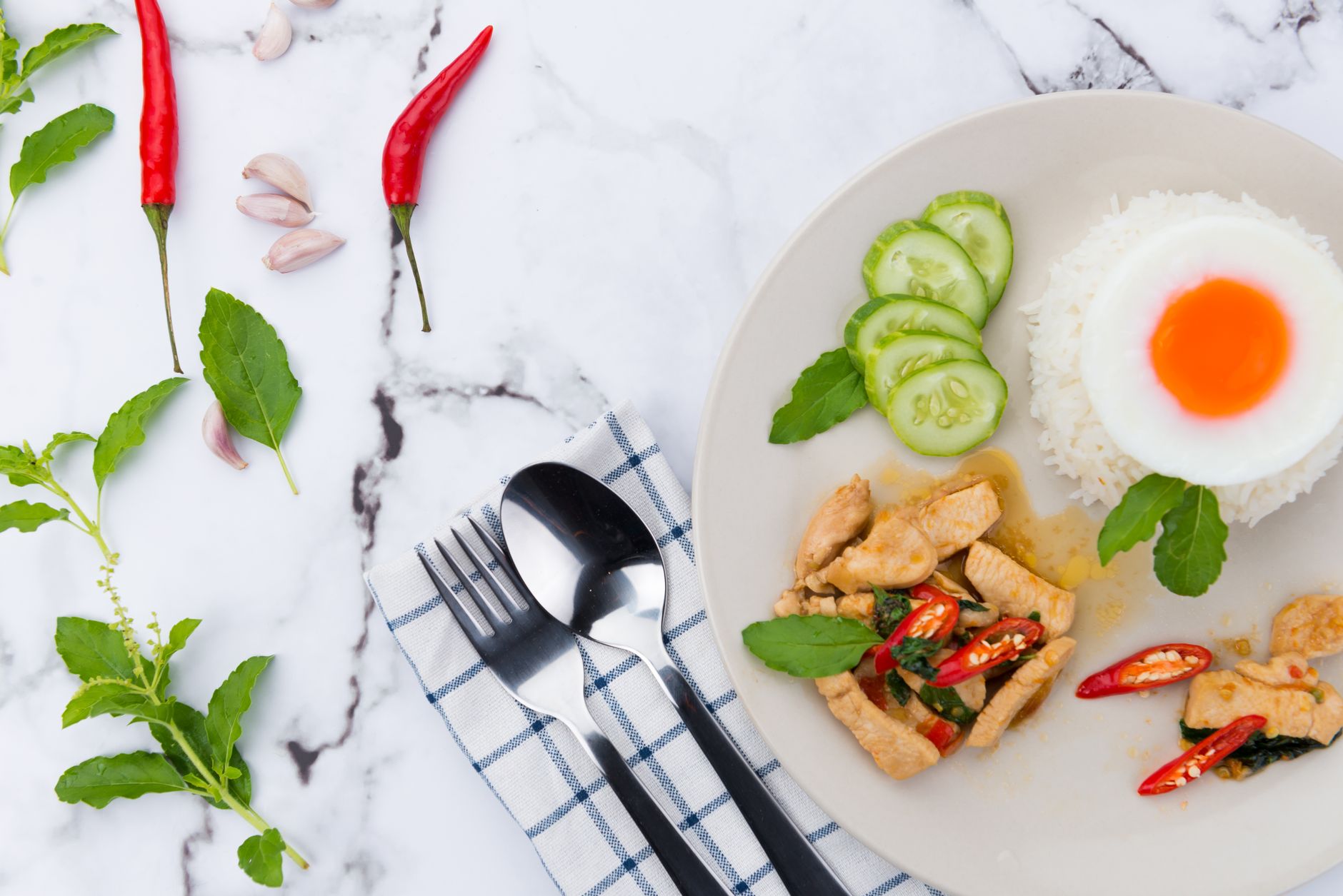 Thai Basil Chicken with Rice