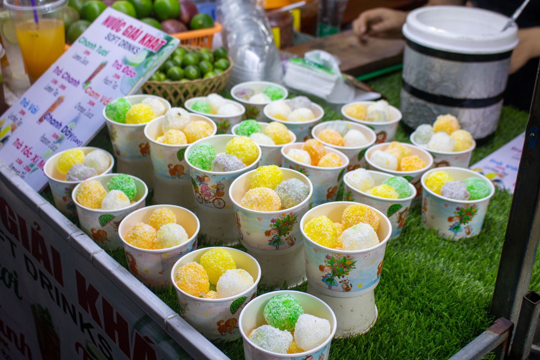 Three-Color Sweet Rice Balls
