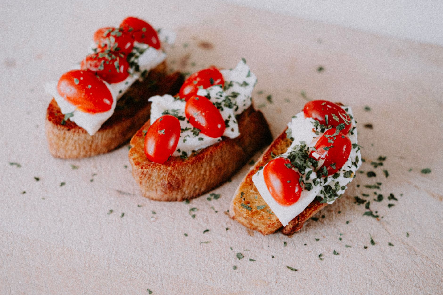 Tomato and Mozzarella Bruschetta