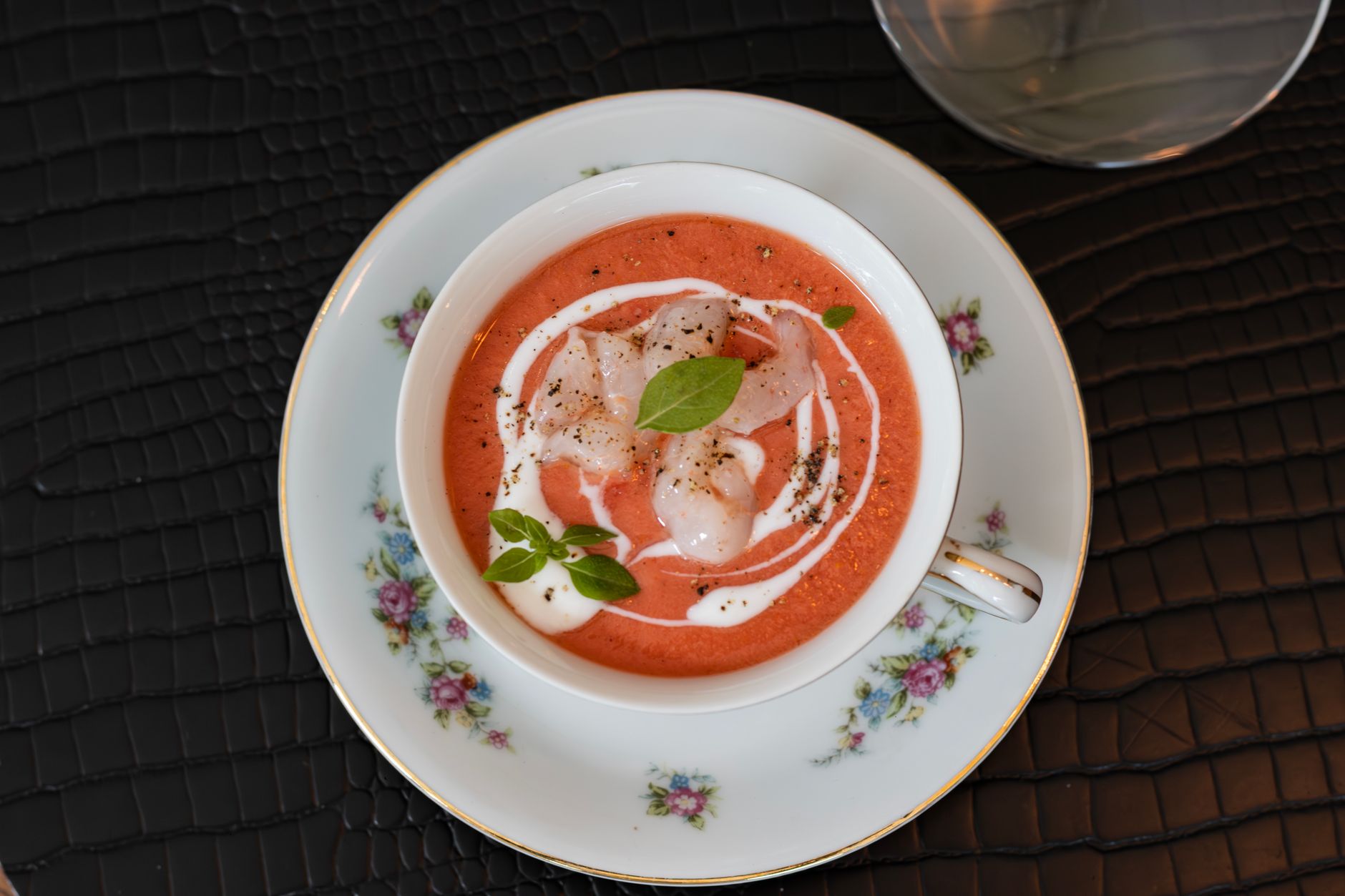 Tomato Soup with Cream and Herbs