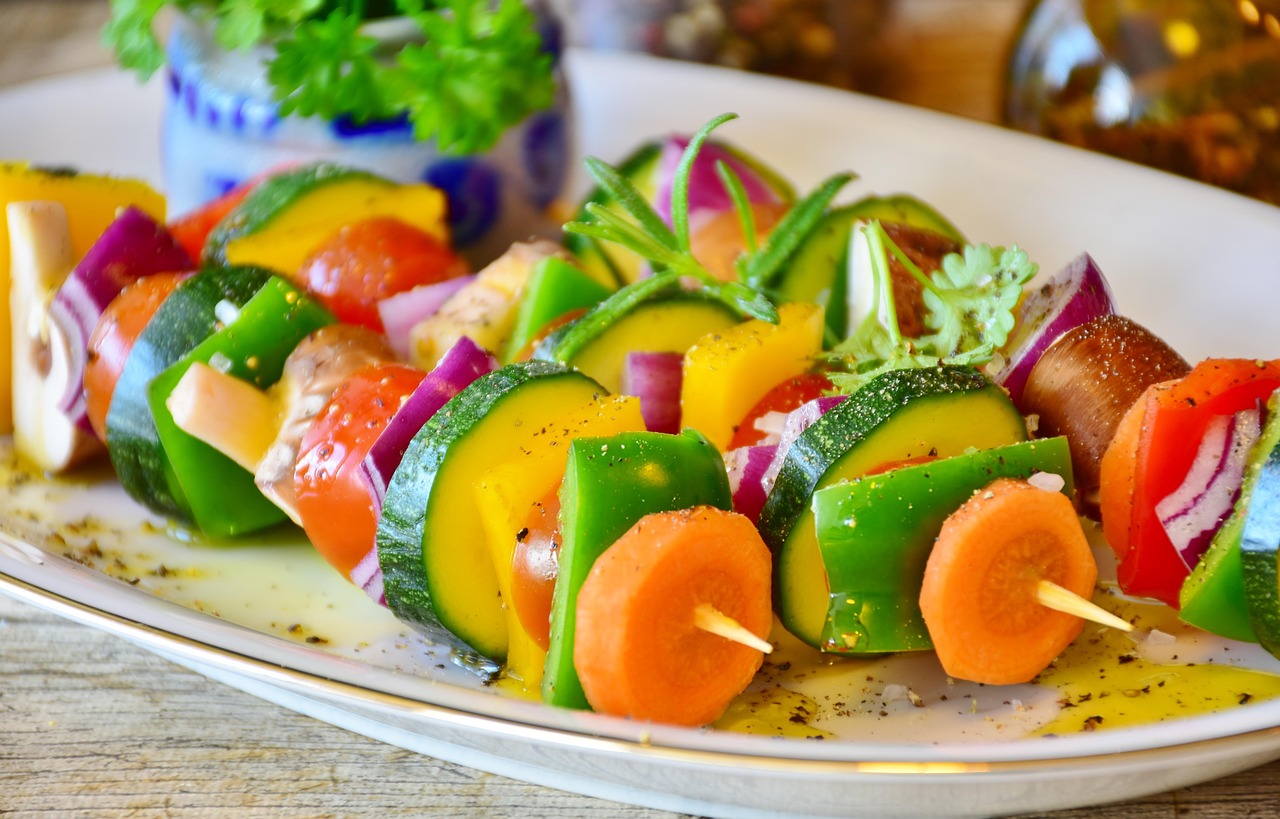 Vegetable and Meat Skewers