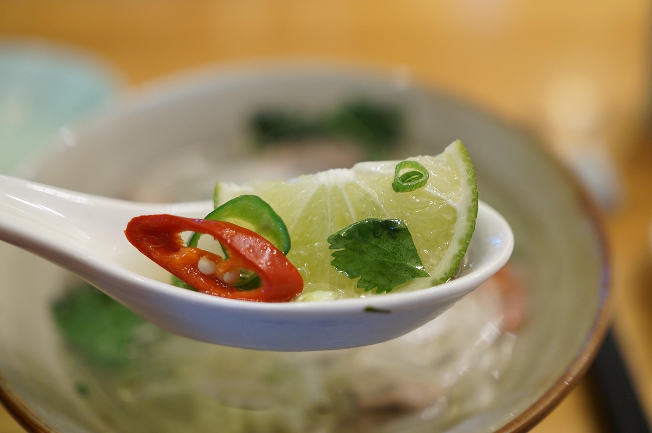 Vietnamese Fish Soup with Lime and Herbs