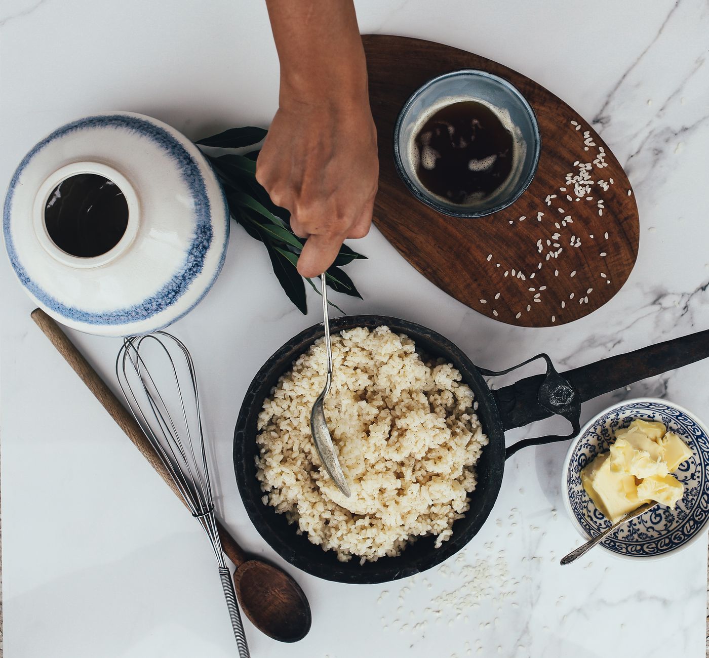 10-Min Genfo with Spiced Butter
