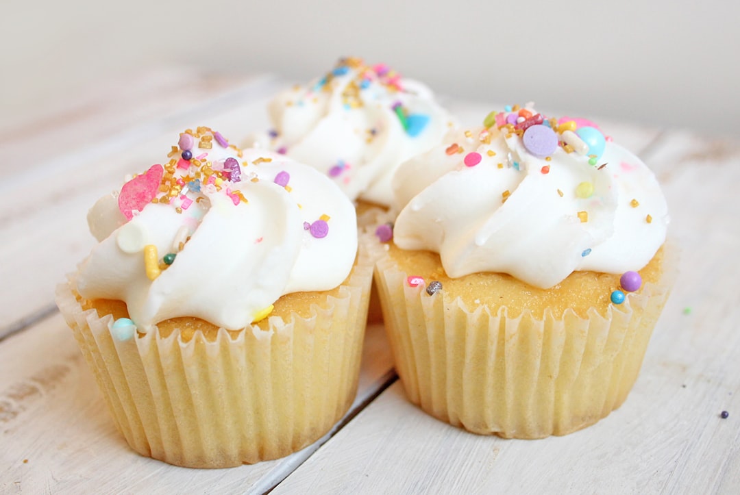 15-Minute Vanilla Cupcakes with Sprinkles