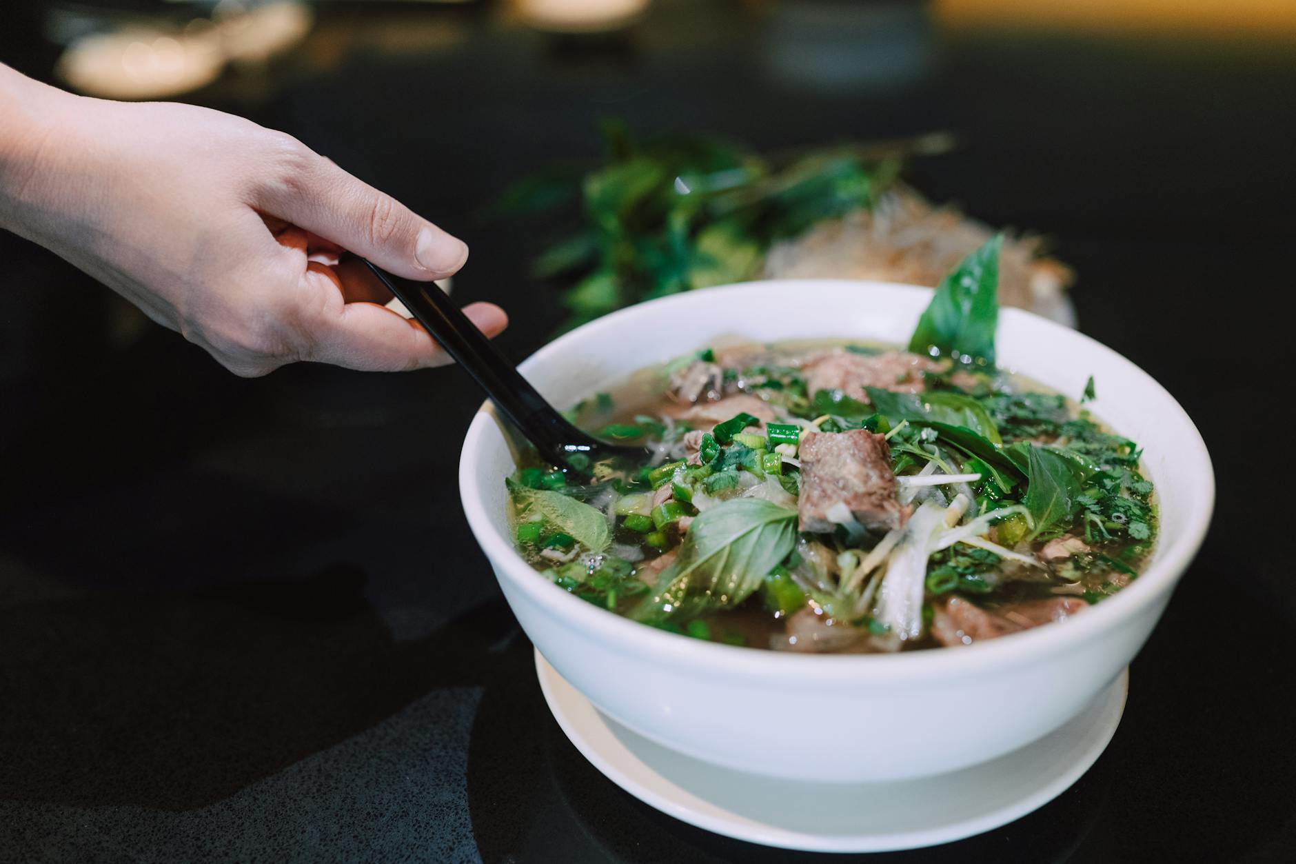 15-Min Pho with Rare Beef & Fresh Herbs