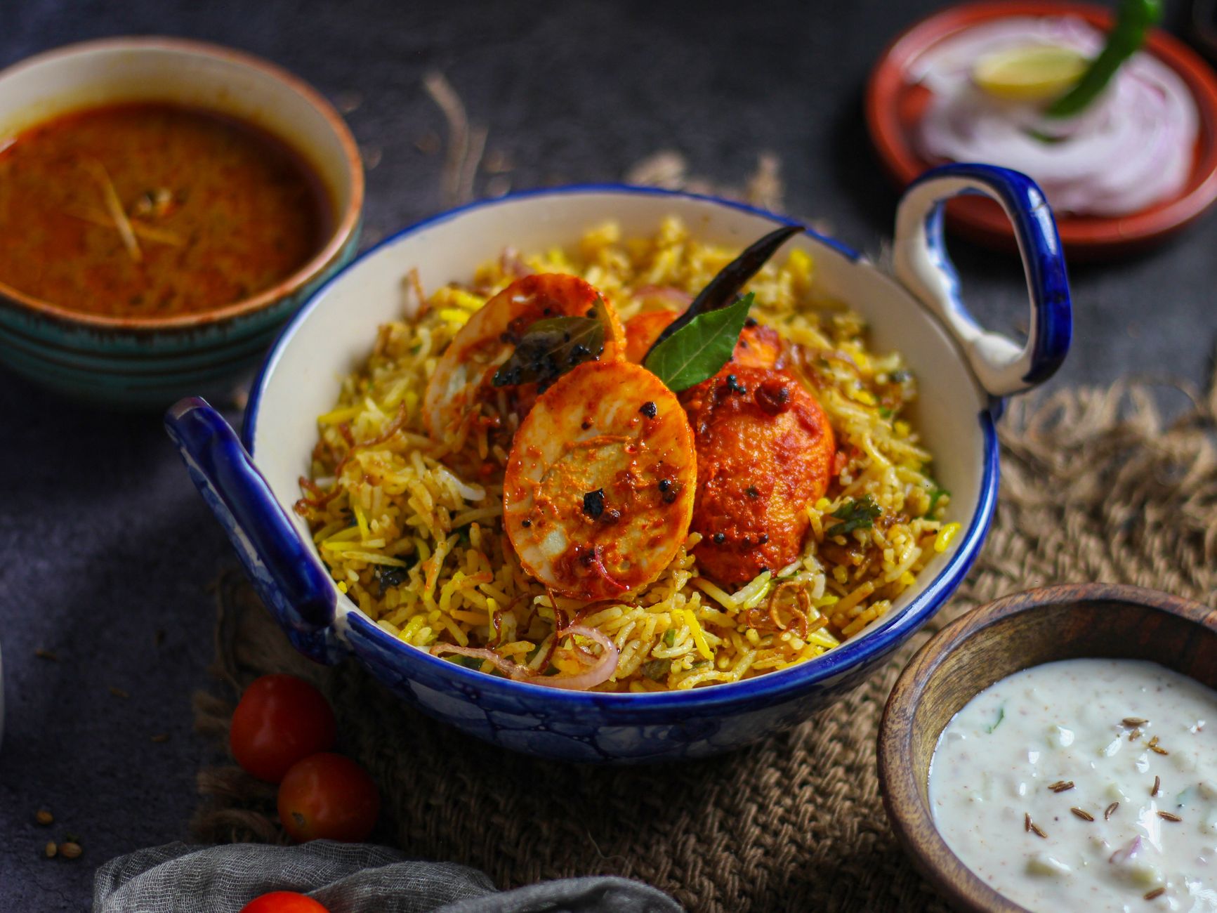 Egg Biryani Rice Bowl