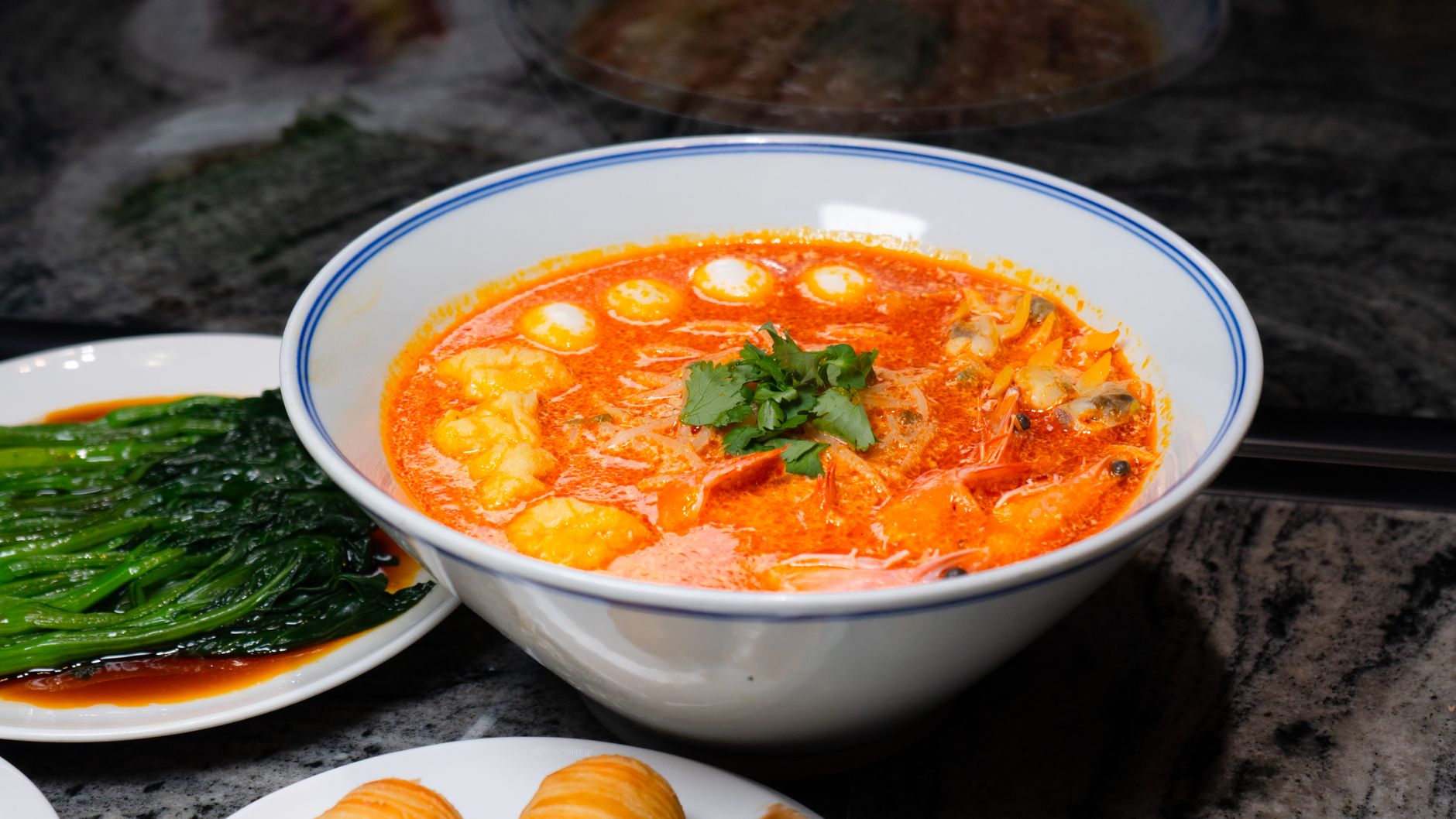 20-Min Laksa with Gai Lan & Mantou