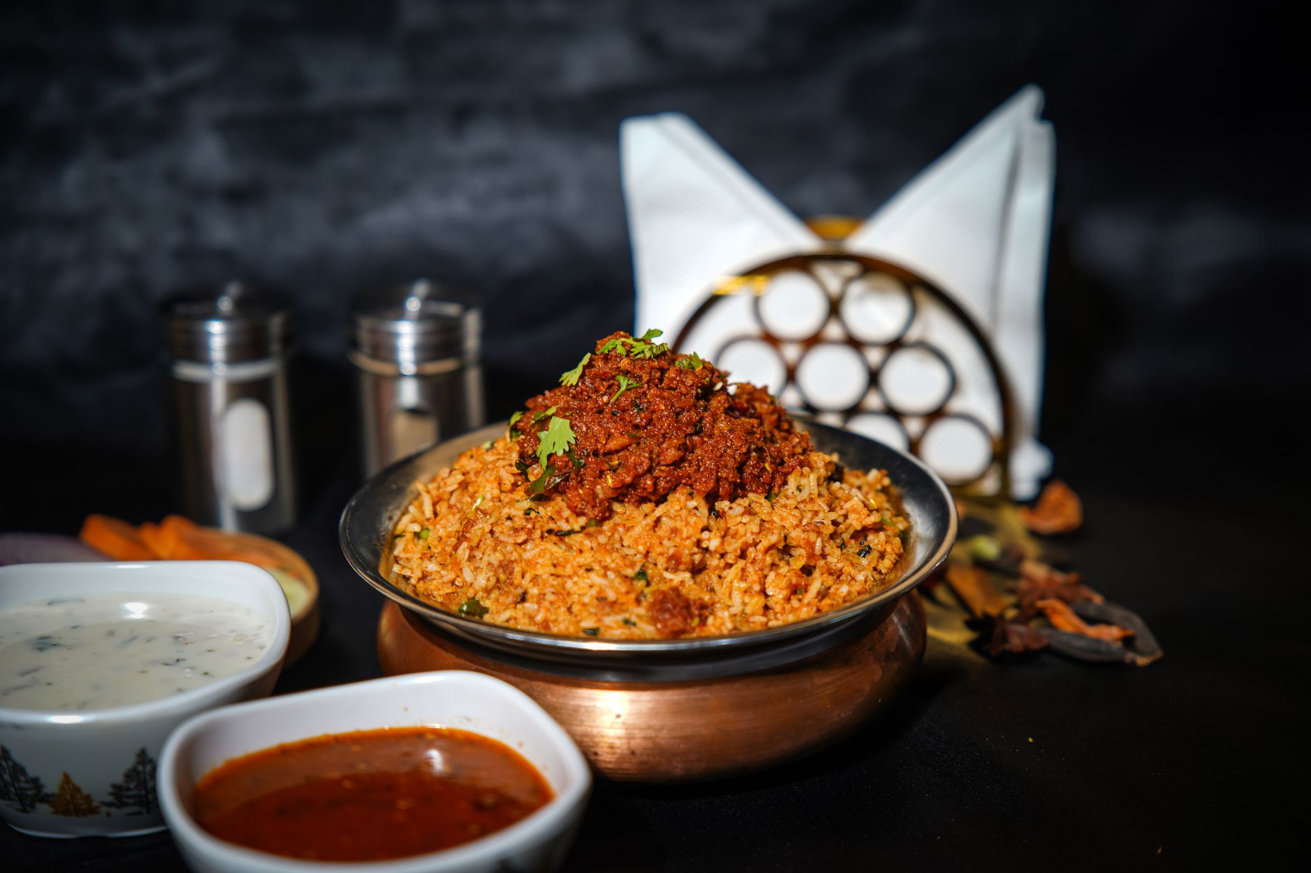 20-Min Biryani Bowl with Lamb & Raita