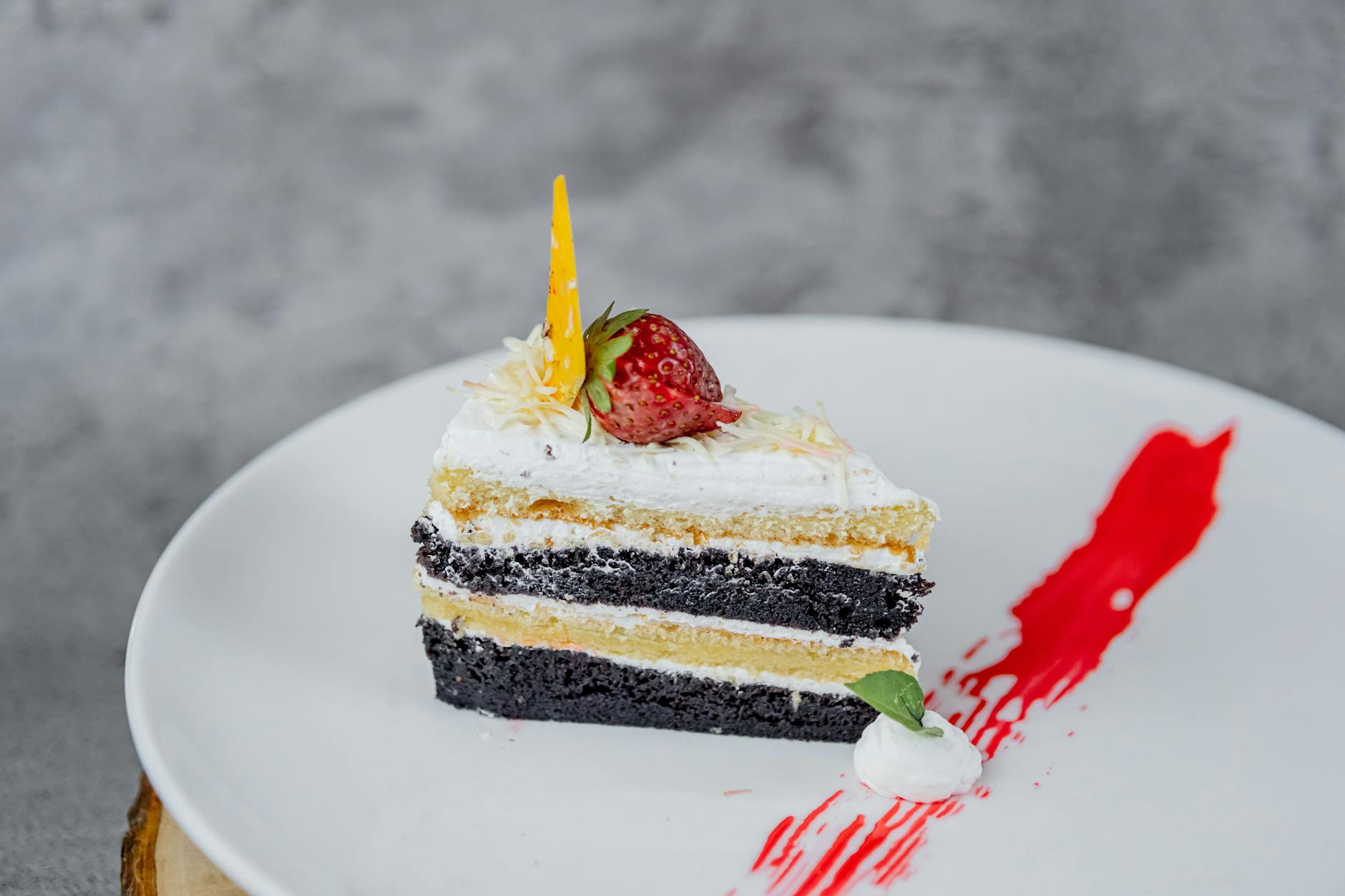 5-Min Chocolate Cake with Berries & Cream