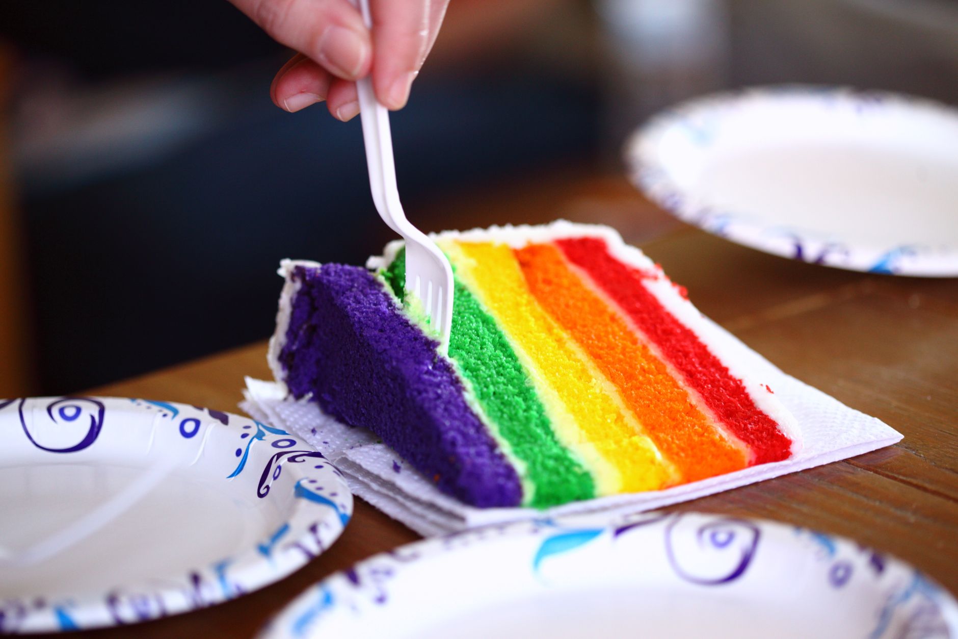 5-Minute Rainbow Layer Cake (No-Bake)