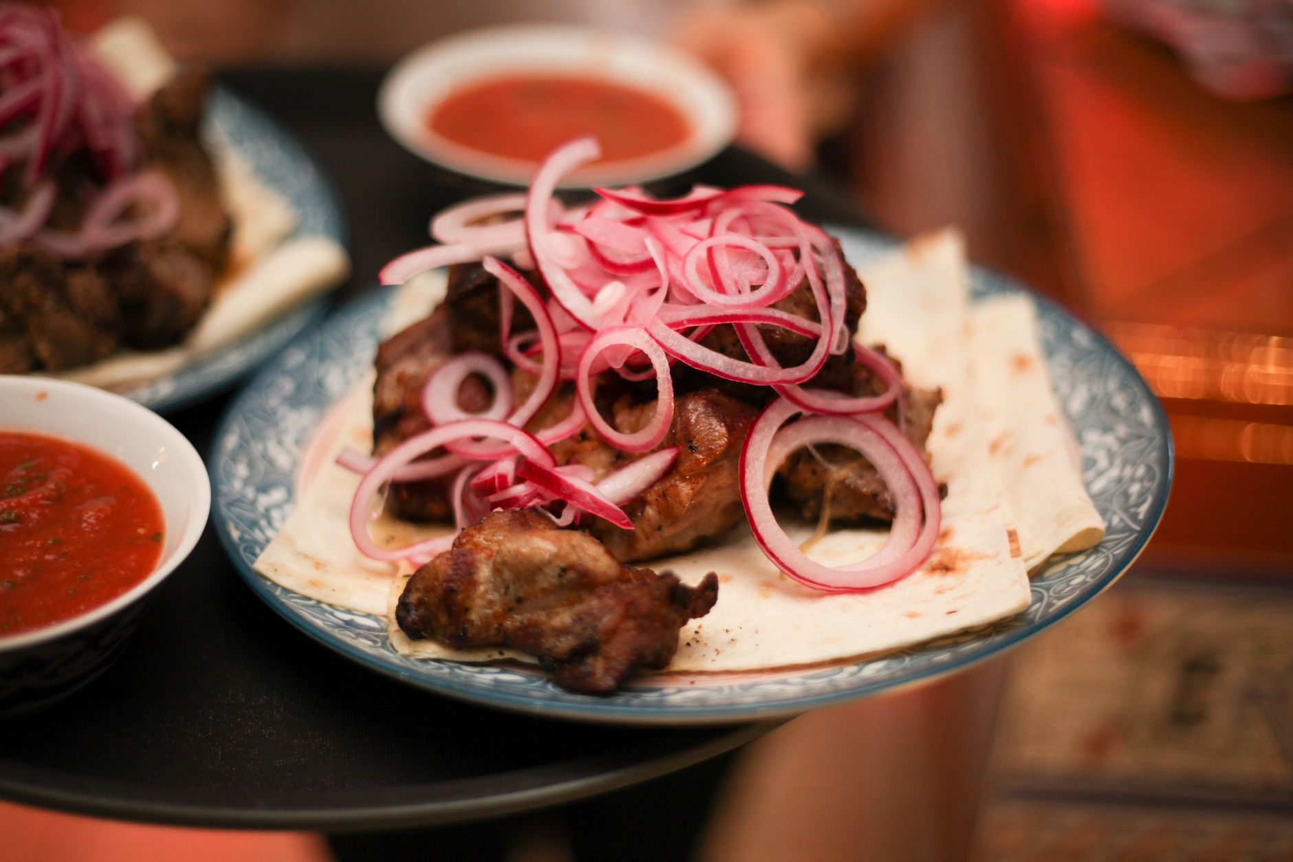 Aleppo Spiced Lamb Kebab with Flatbread