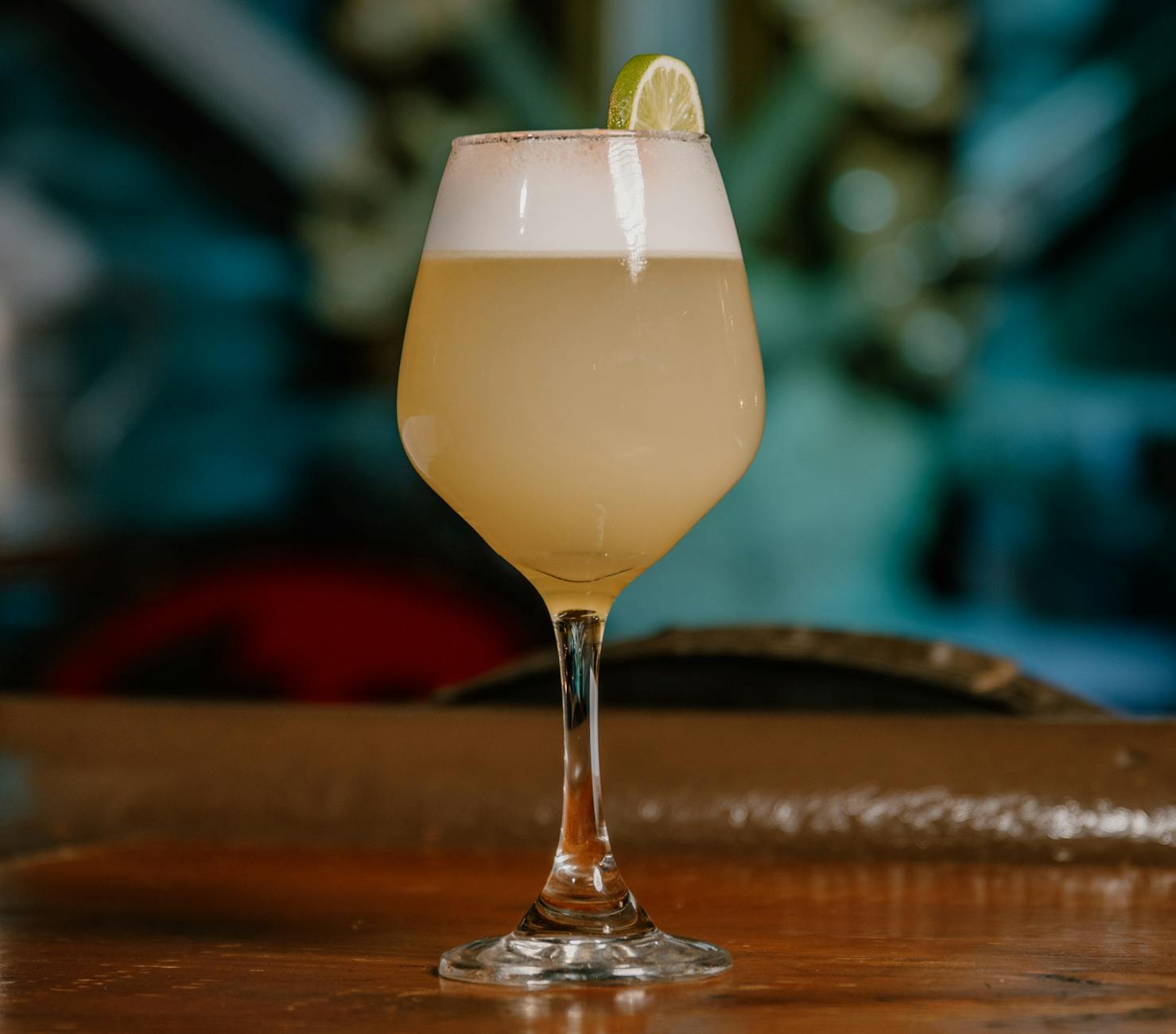 Amaretto Sour with Aquafaba Foam