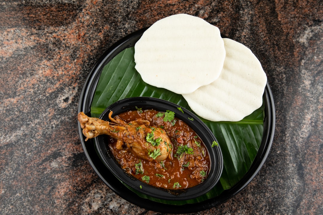 Appam with Chicken & Vegetable Stew