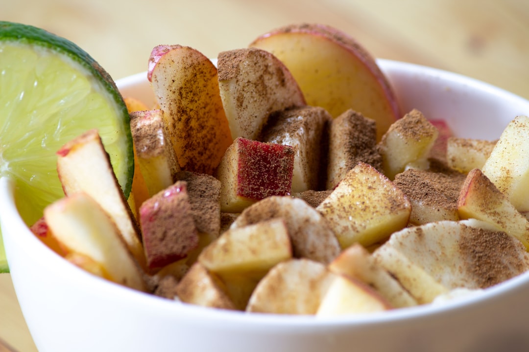 Apple Nachos with Cinnamon Sugar & Caramel