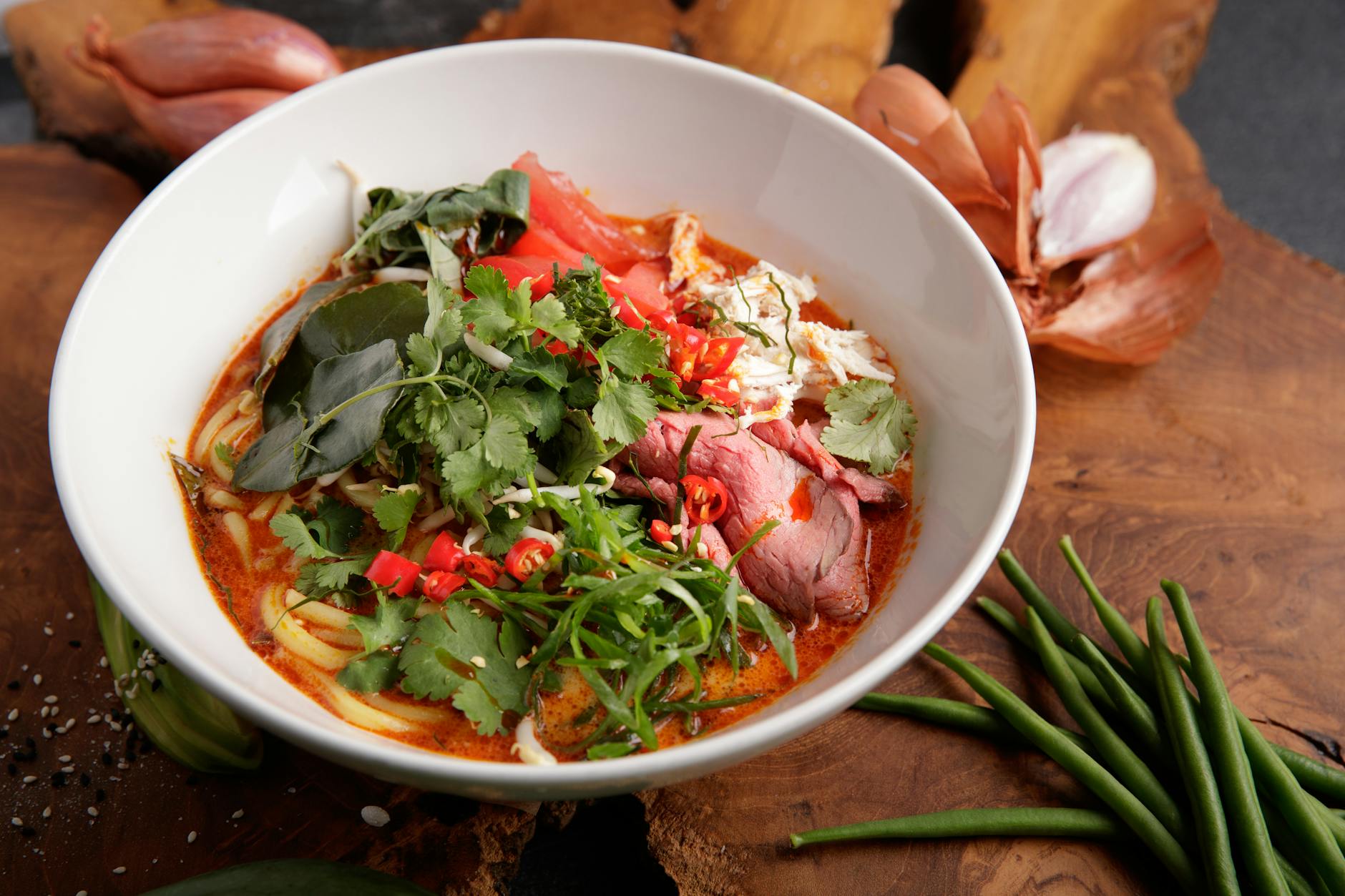 25-Min Asam Laksa with Fish & Green Beans