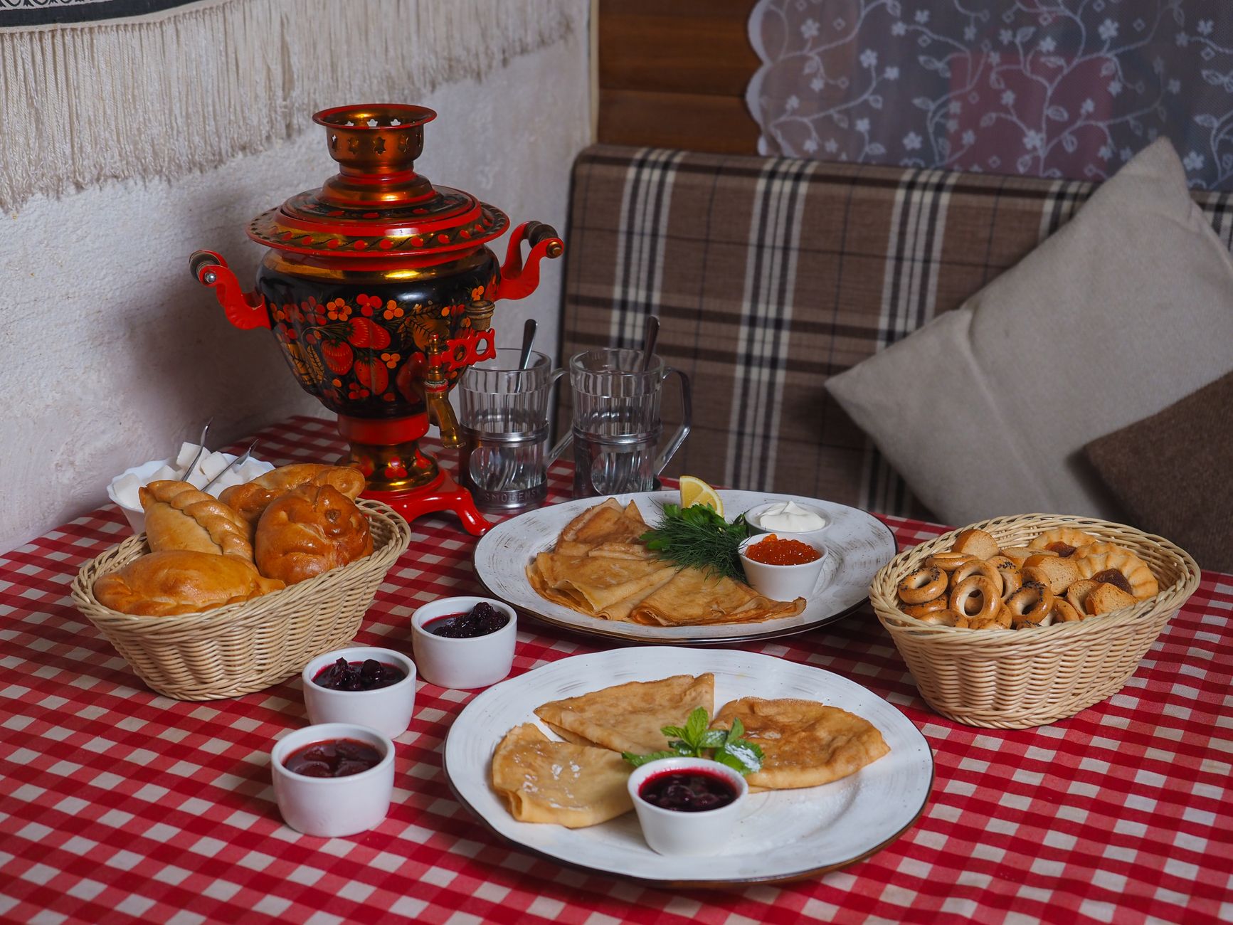 Austrian Palatschinken with Jam & Sour Cream
