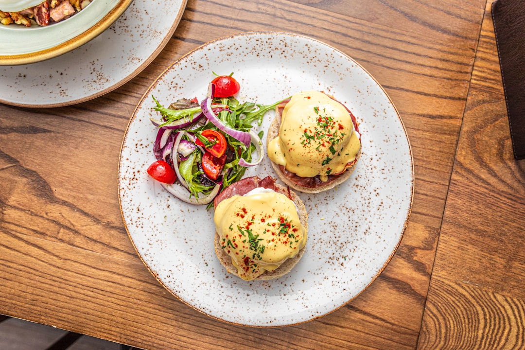 Avocado Eggs Benedict with Side Salad