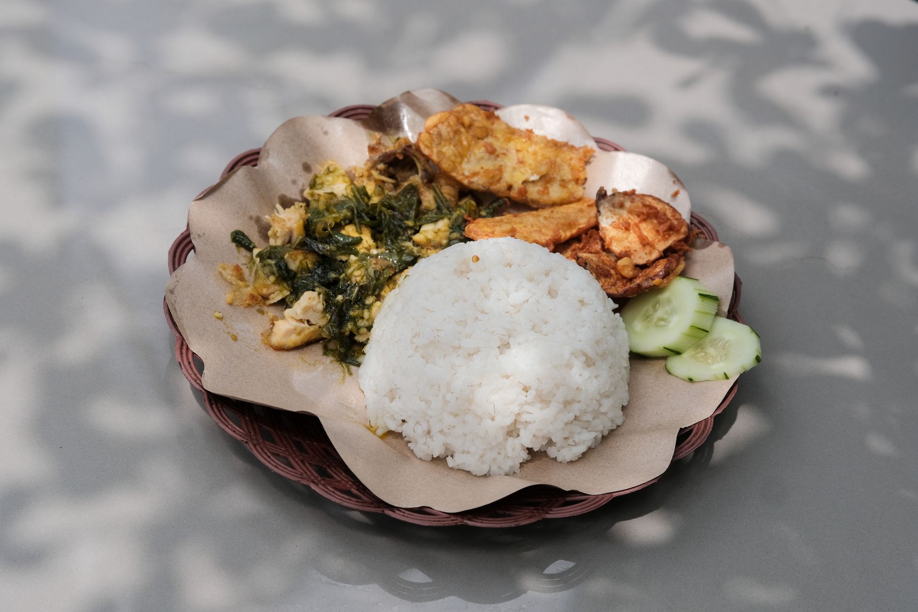 Ayam Penyet — Smashed Fried Chicken & Rice