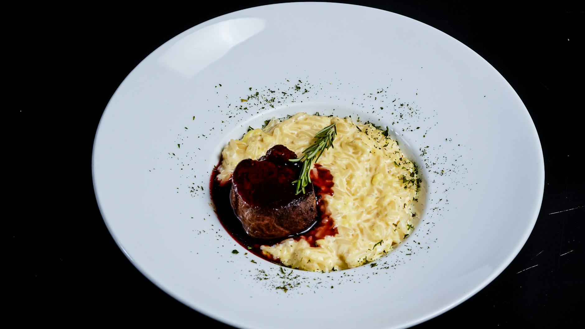 Barolo Risotto with Braised Beef
