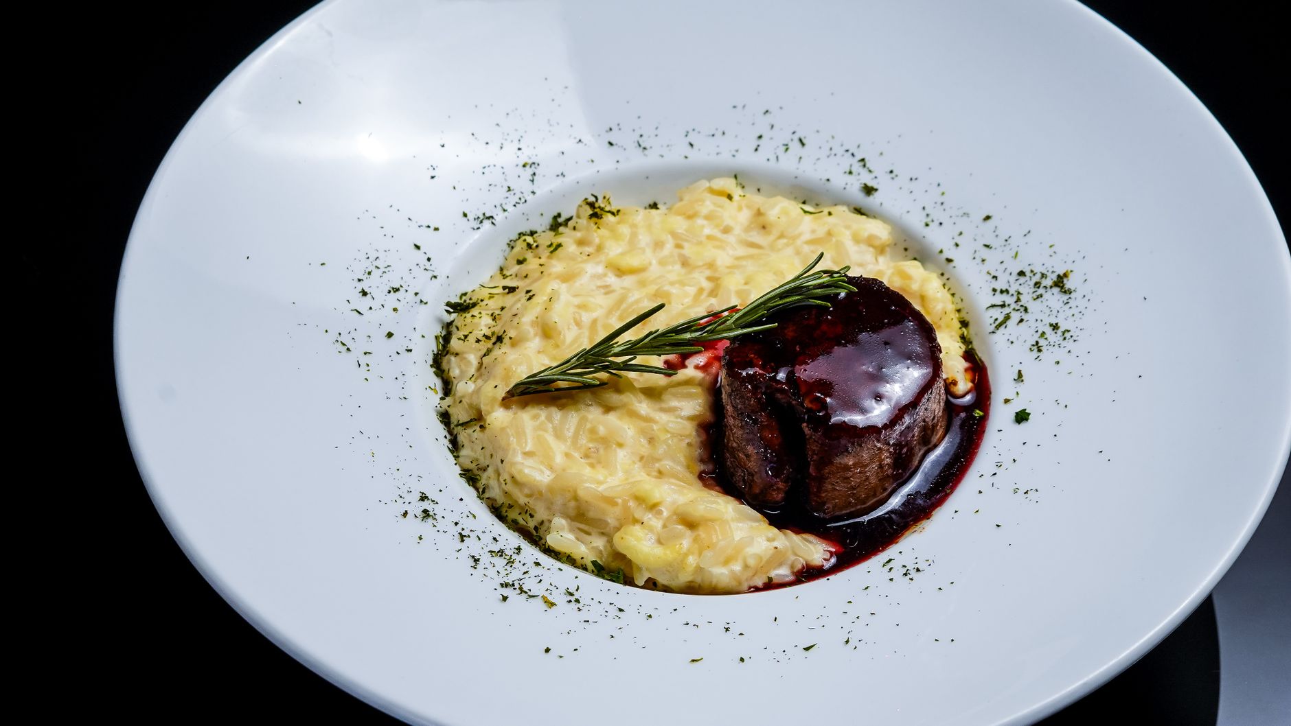Barolo Risotto with Beef