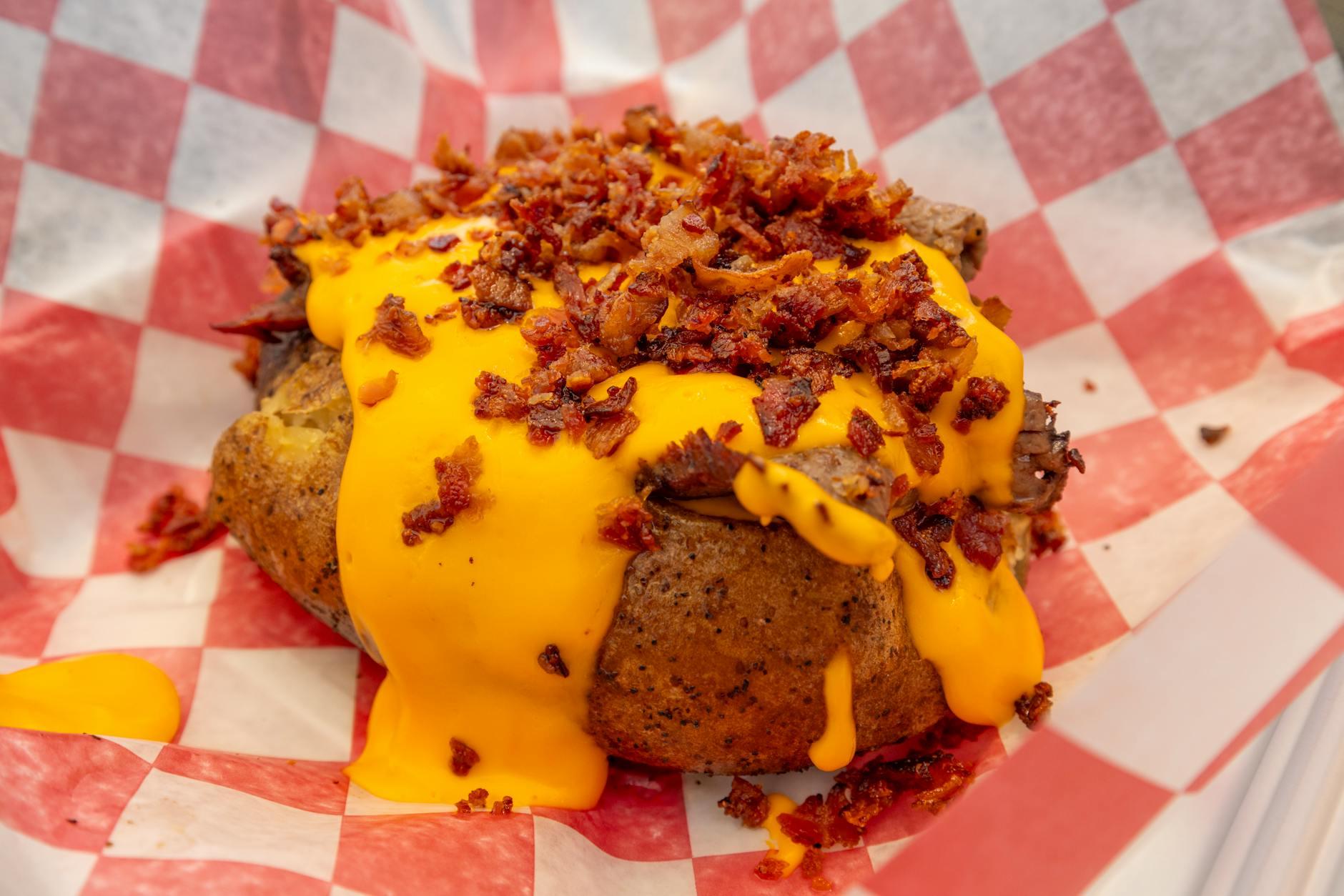 BBQ Brisket Stuffed Baked Potato