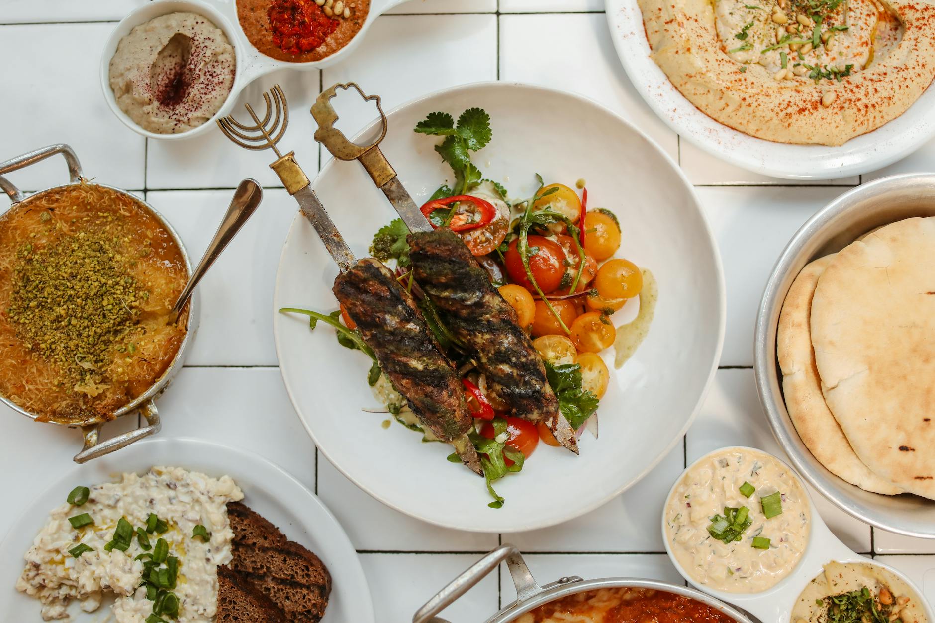 Spiced Beef Kofta with Pita & Hummus