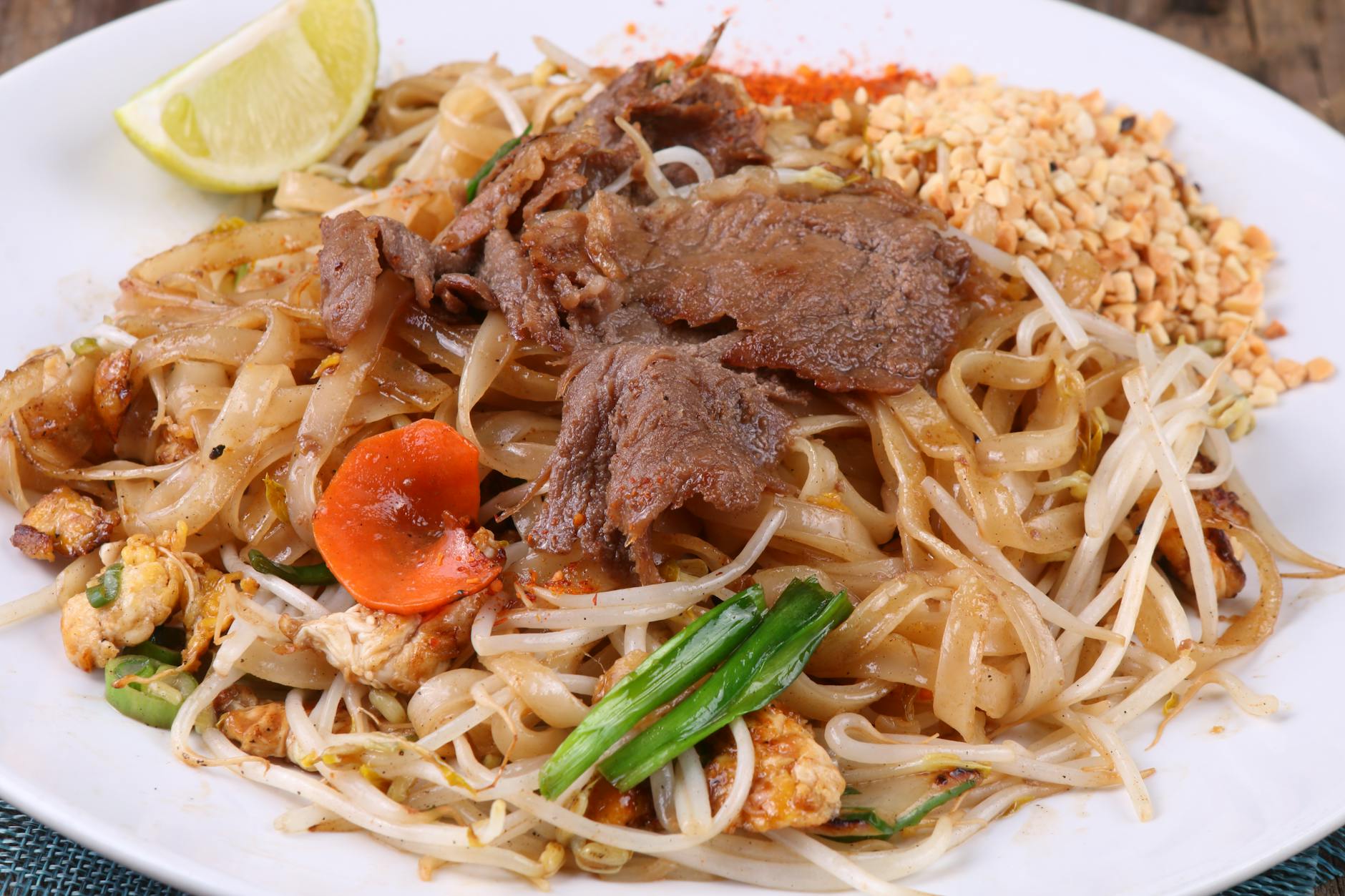 20-Min Beef Pad Thai with Crushed Peanuts