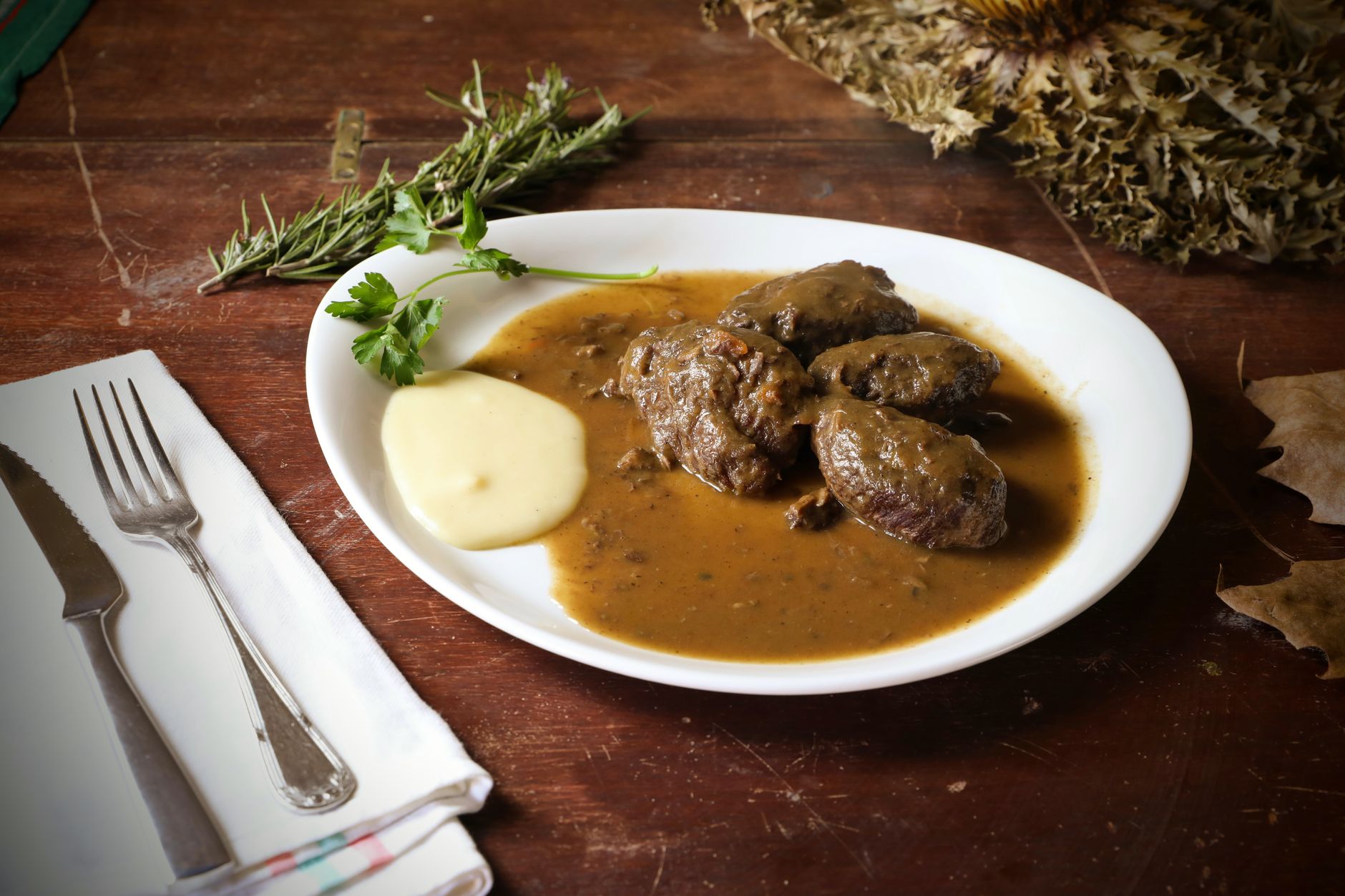 20-Min Beef & Vinegar Skillet