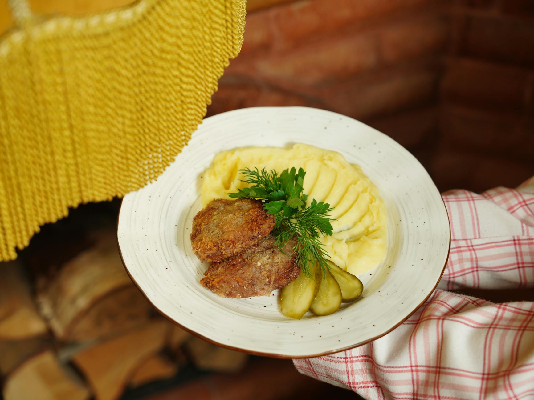 Belgian Stoemp with Crispy Meatballs & Pickles