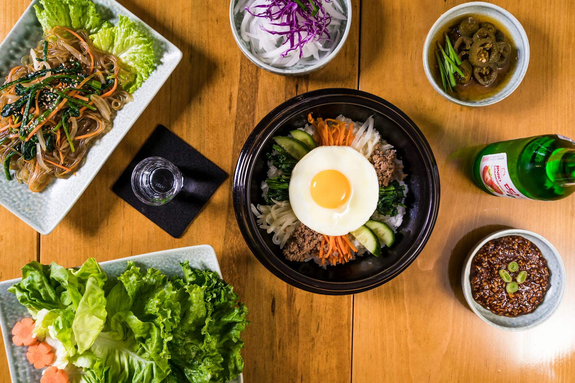 15-Min Bibimbap Bowl with Gochujang Eggs