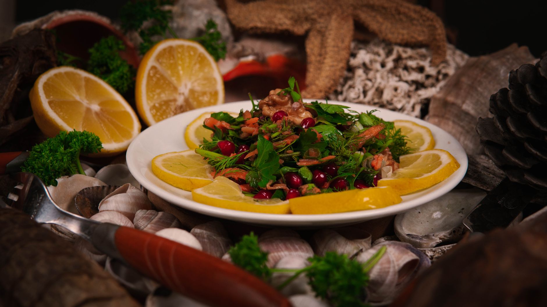 Biltong Salad with Lemon-Coriander Dressing