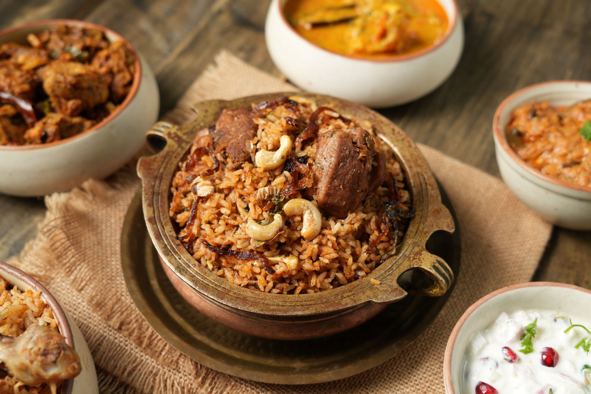 20-Min Biryani Bowl with Crispy Chicken & Raita