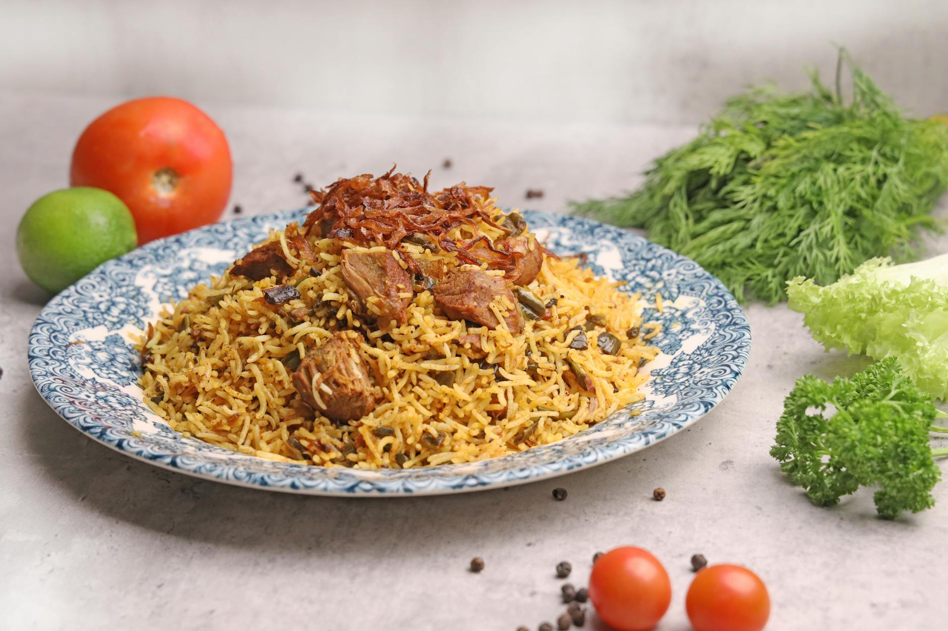 20-Min Biryani Rice with Lamb & Fresh Herbs