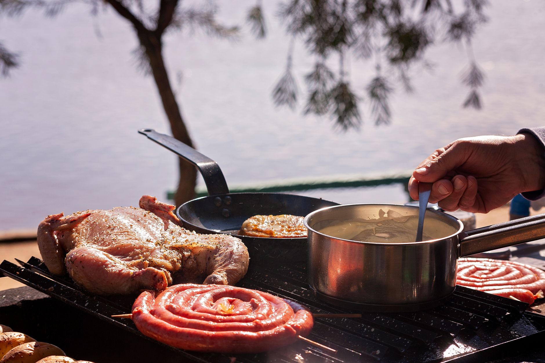 Boerewors with Roasted Potatoes & Chicken