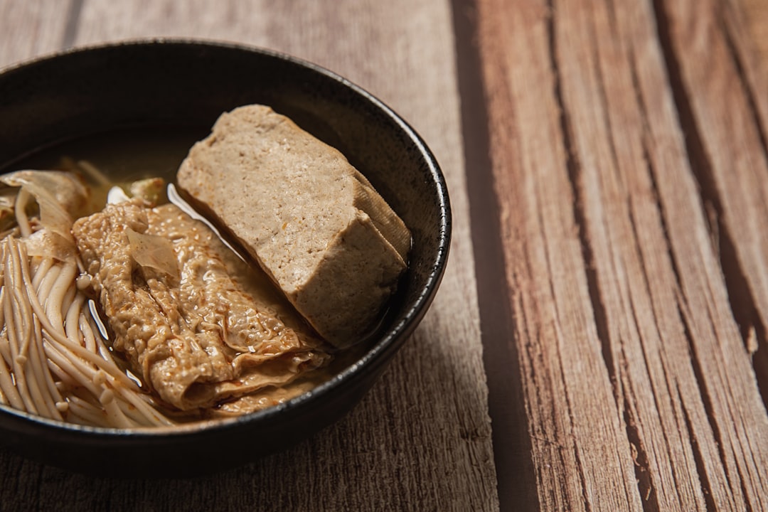 Braised Tofu Skin Rolls with Mushrooms