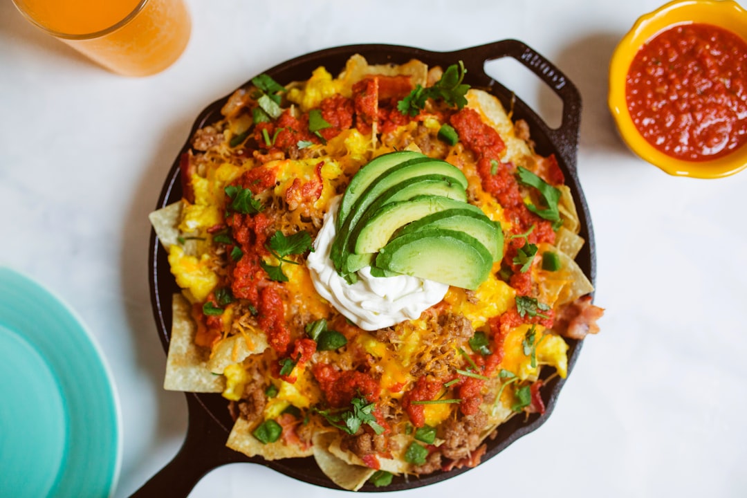 Breakfast Nachos with Crispy Eggs & Chorizo
