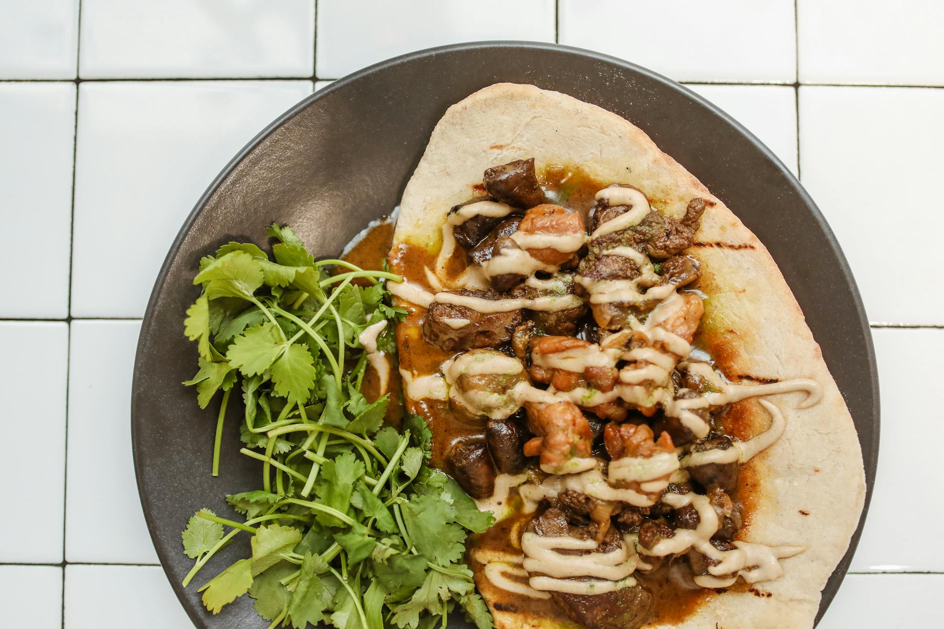 Caribbean Chicken Curry Roti