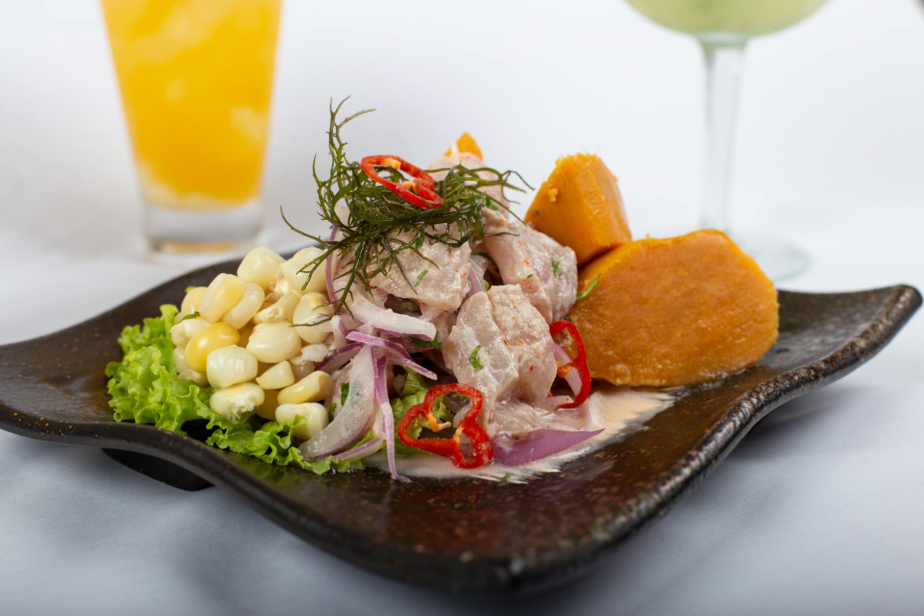 Ceviche Peruano with Choclo & Sweet Potato